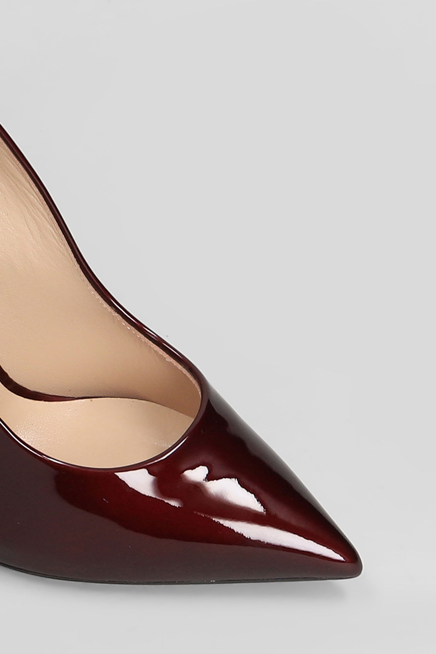 Casadei Blade Pumps In Bordeaux Patent Leather In Burgundy