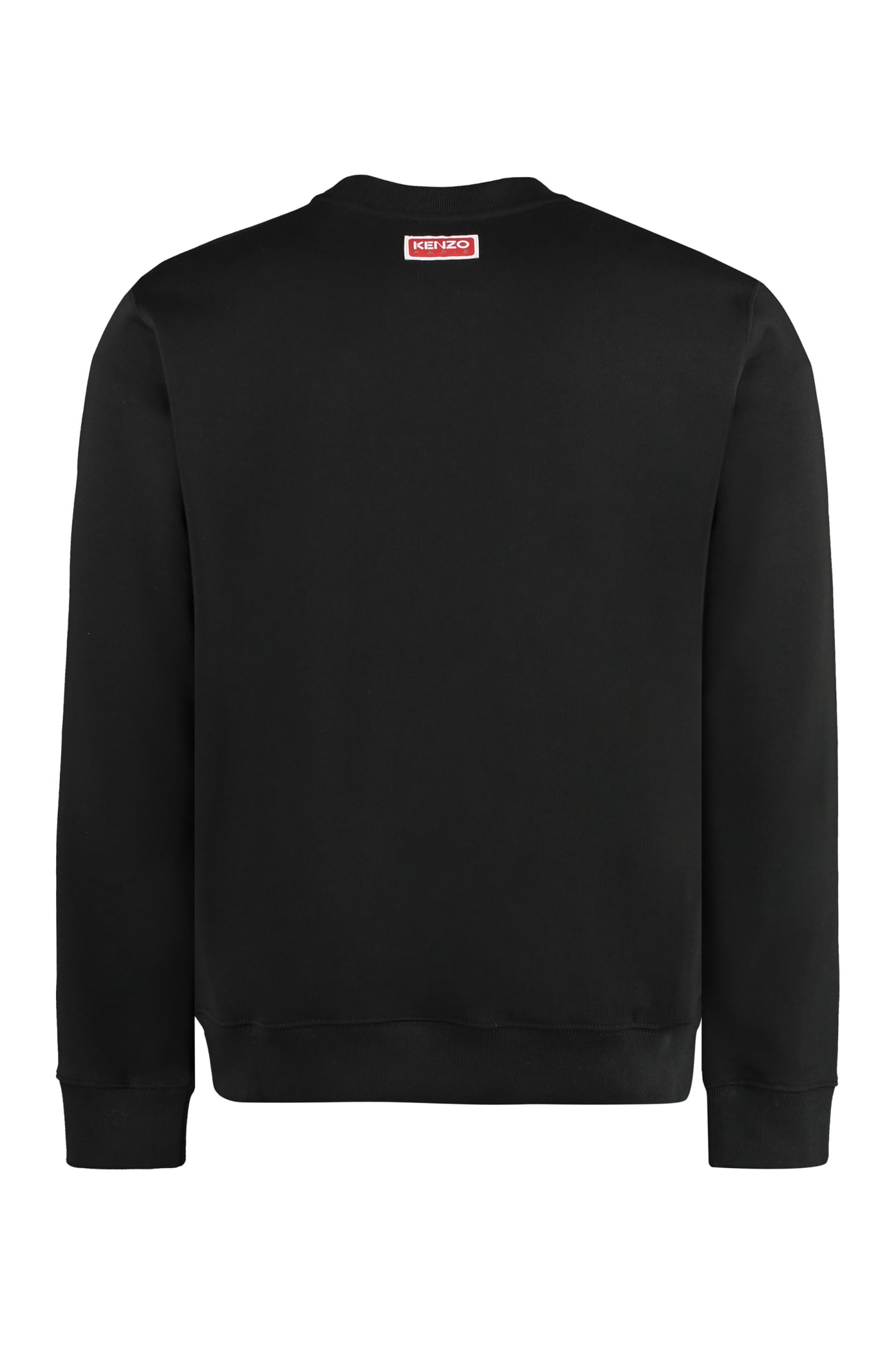 Shop Kenzo Cotton Crew-neck Sweatshirt In Black