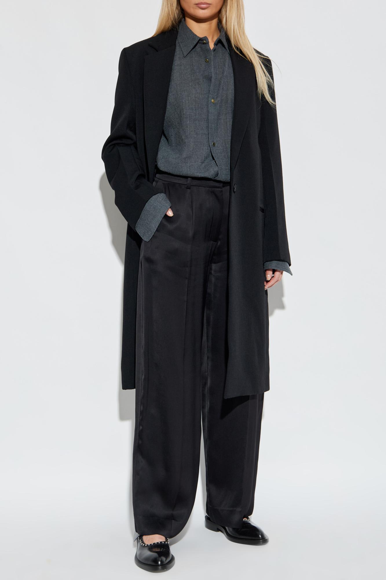 Totême Toteme Coat With Single Vent In Black