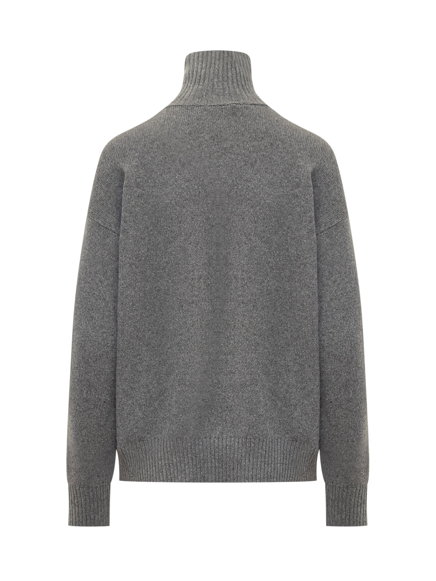 Shop Jucca Highneck Shirt In Grigio Melange