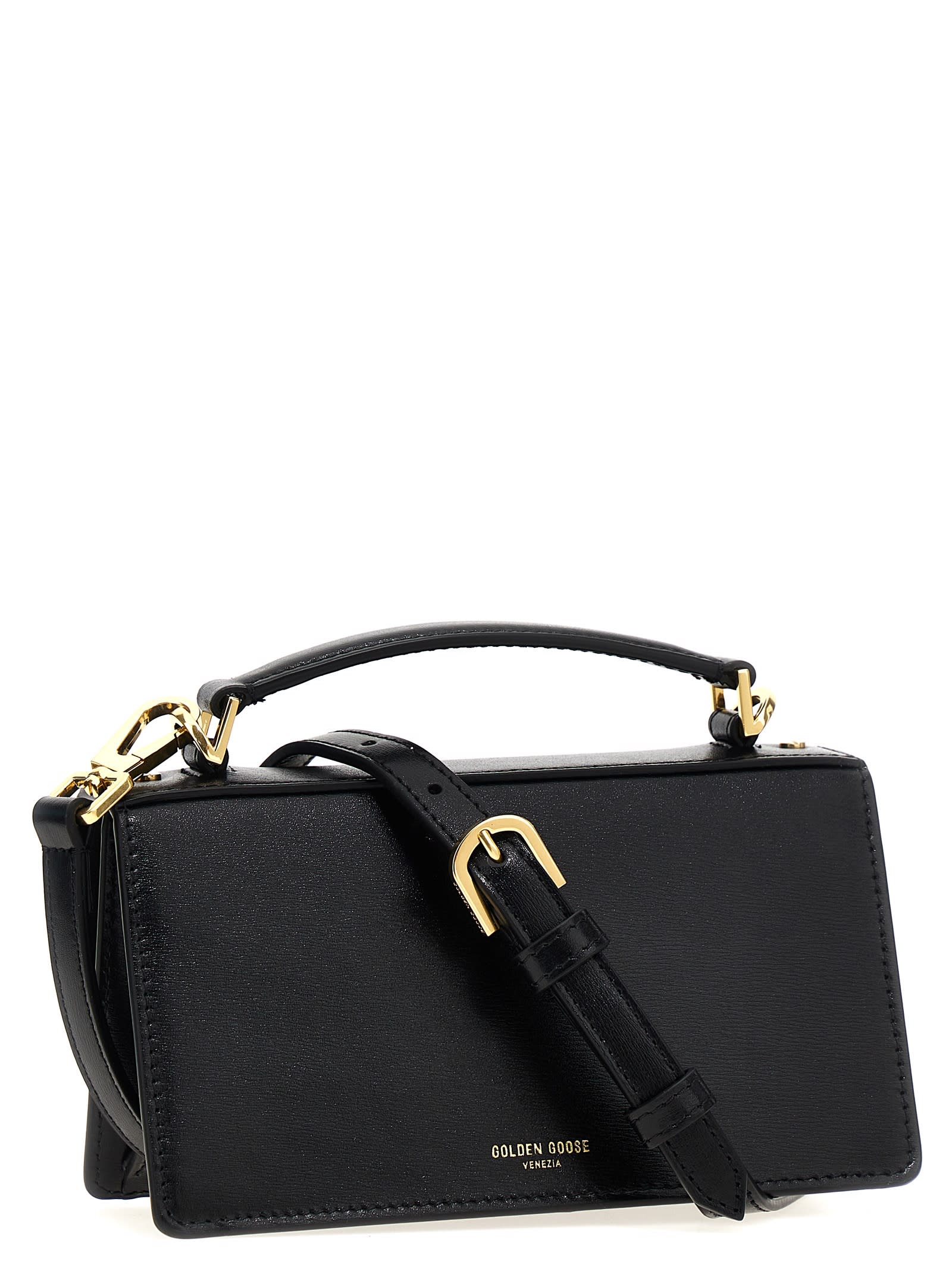 Shop Golden Goose Venezia Small Handbag In Black