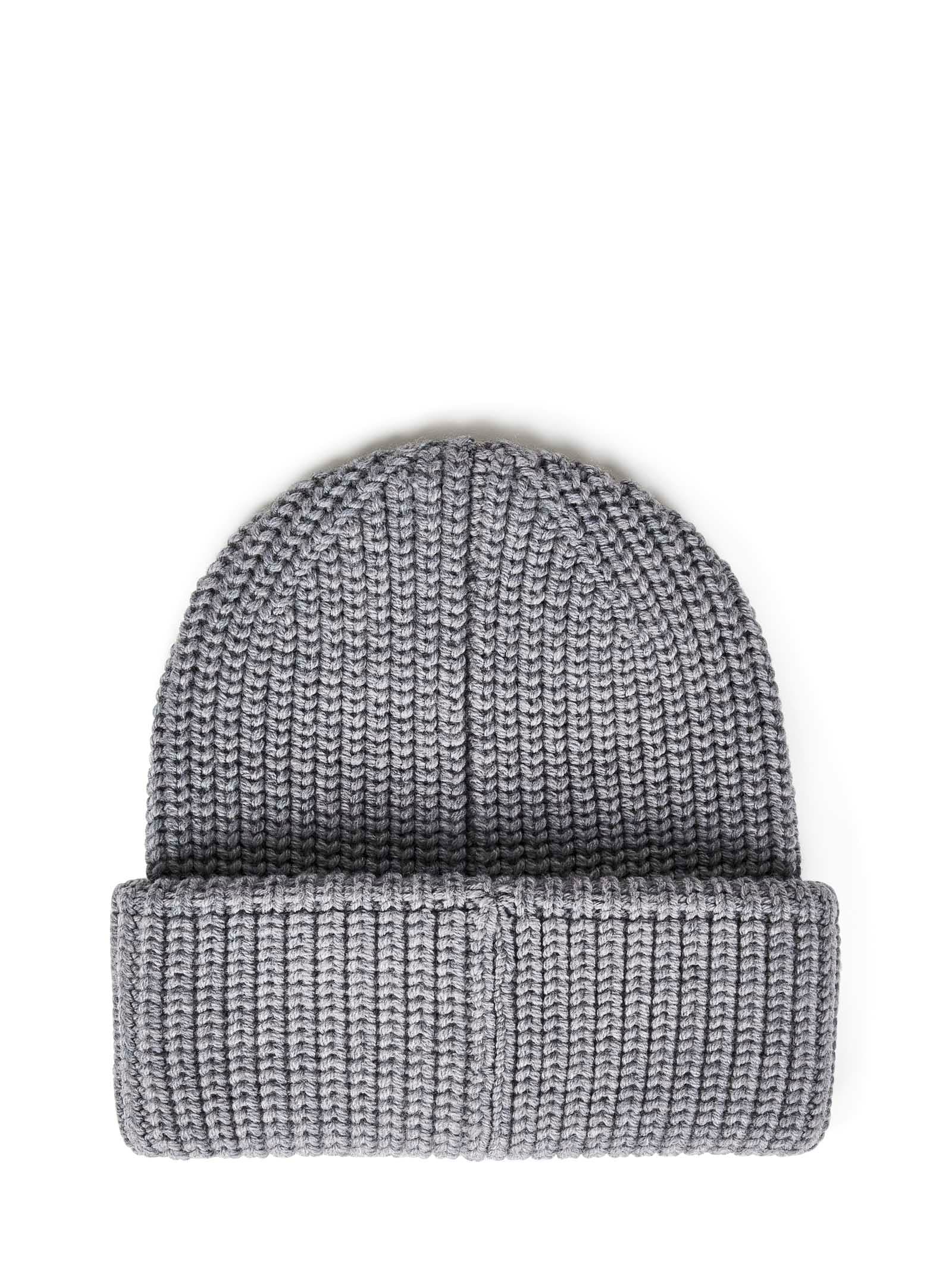 Dsquared2 "beanie Hat With Patch Logo In Grigio