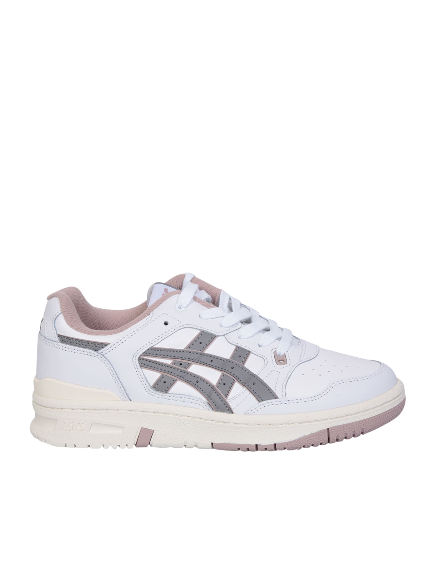 Shop Asics White And Pink Ex89 Sneakers