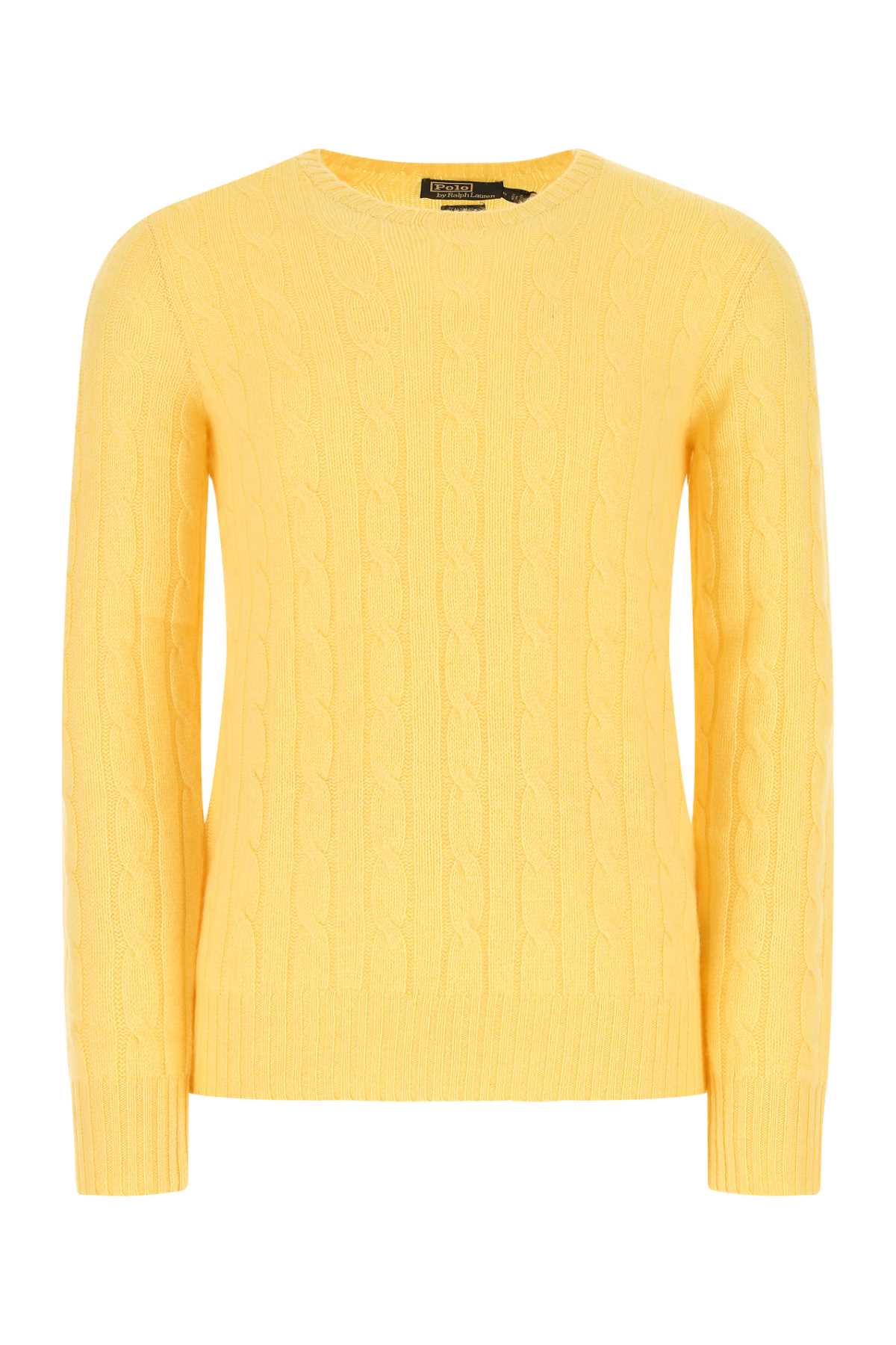 Shop Polo Ralph Lauren Yellow Cashmere Sweater In 002