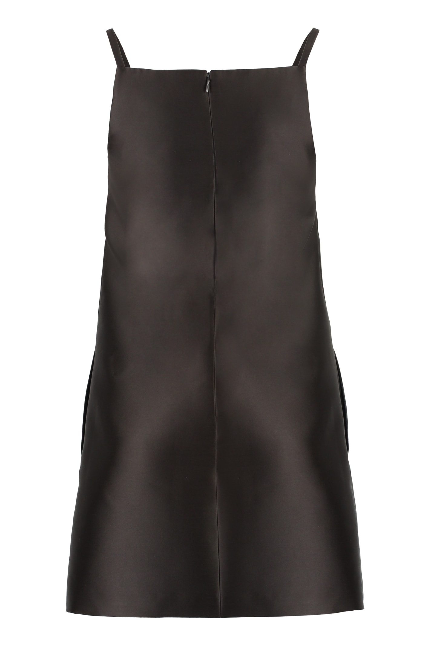 Shop Valentino Off-the-shoulder Dress In Brown