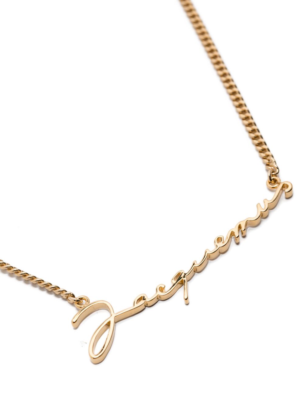 Jacquemus Necklace With Lettering Logo In Gold