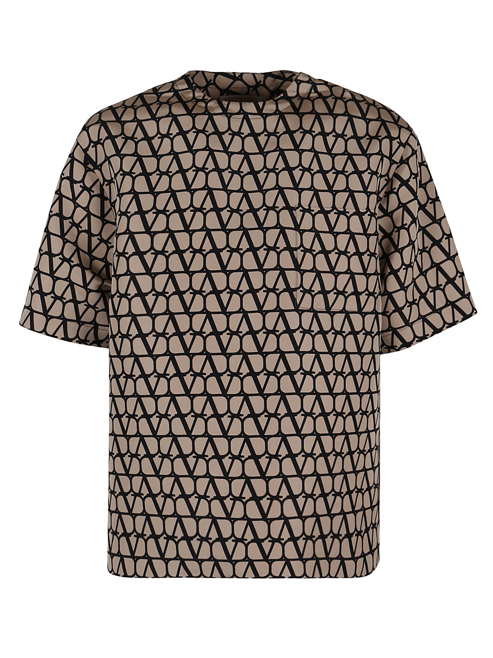 Valentino T-shirt Toile Iconographe In Brown