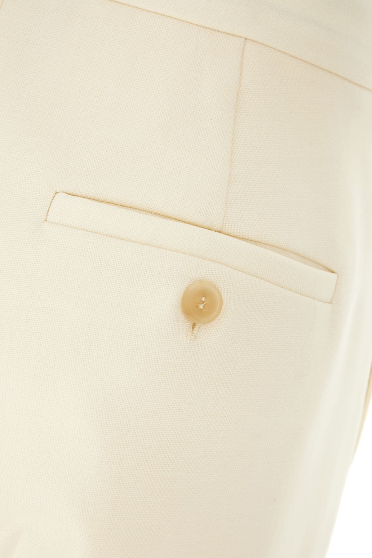 Max Mara Pants In Bianco Avorio