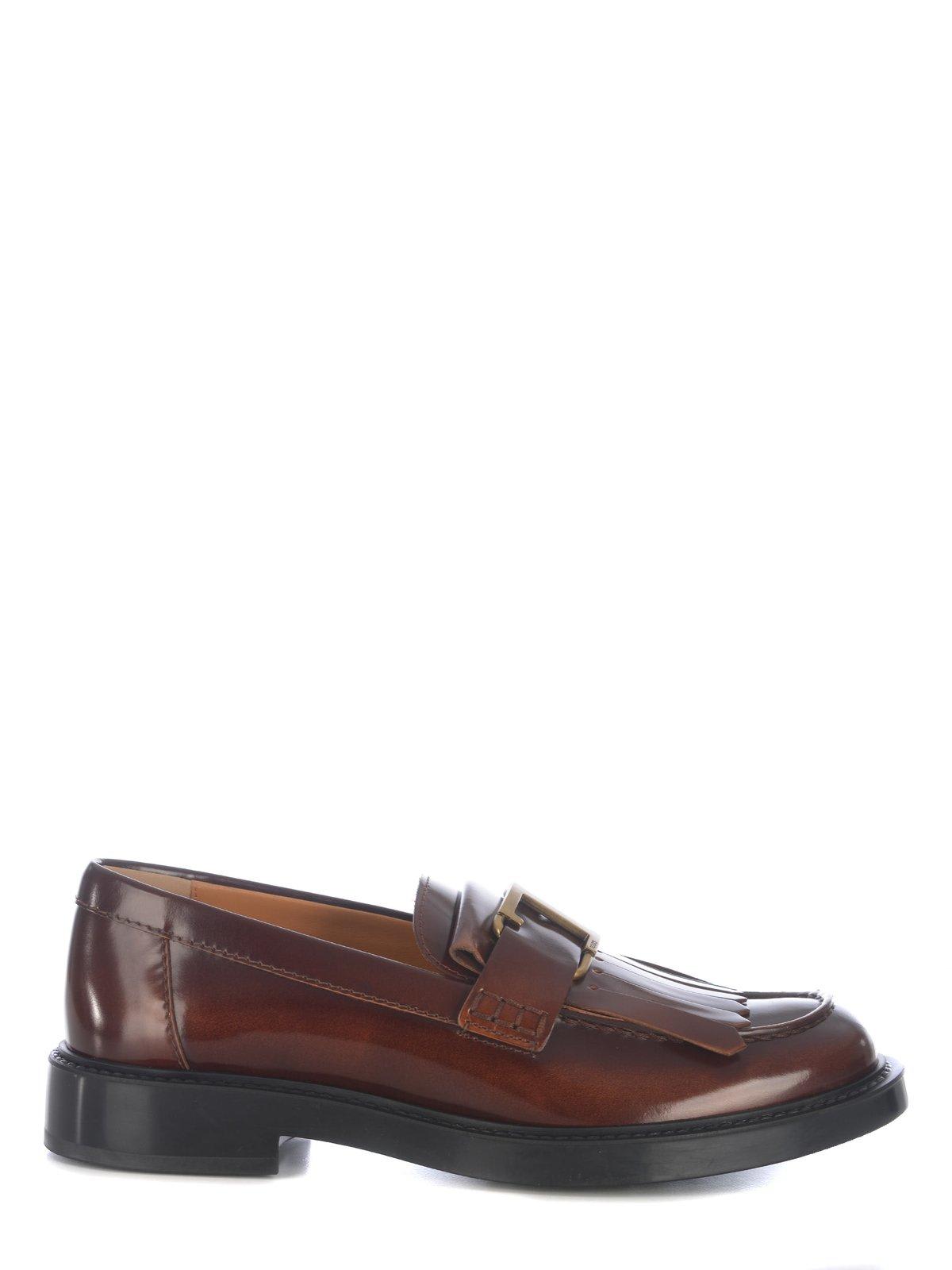 Tod's Logo-plaque Fringed Loafers