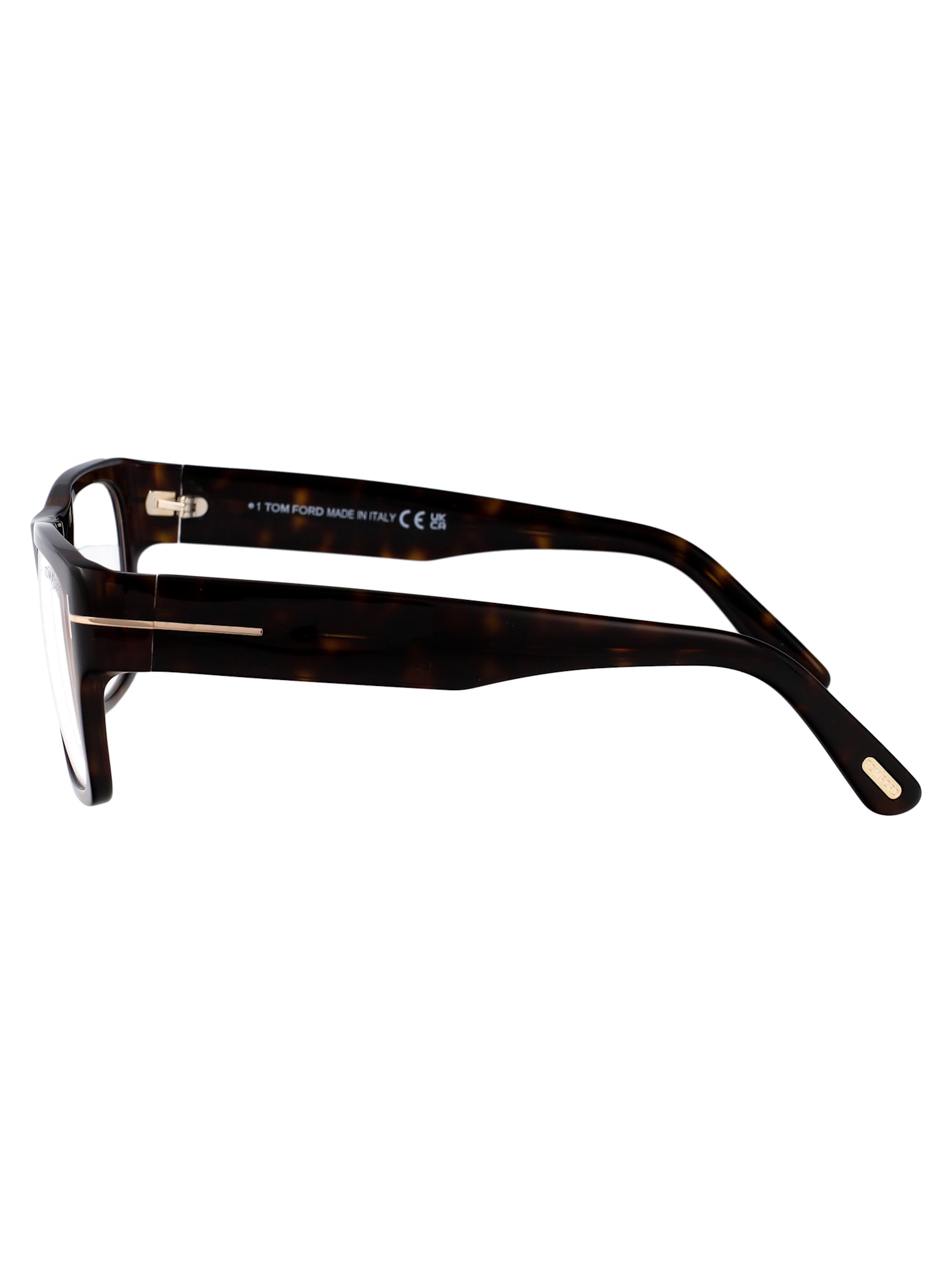 Tom Ford Womens Black Tr001853 Round-frame Acetate Optical Glasses In Avana Scura