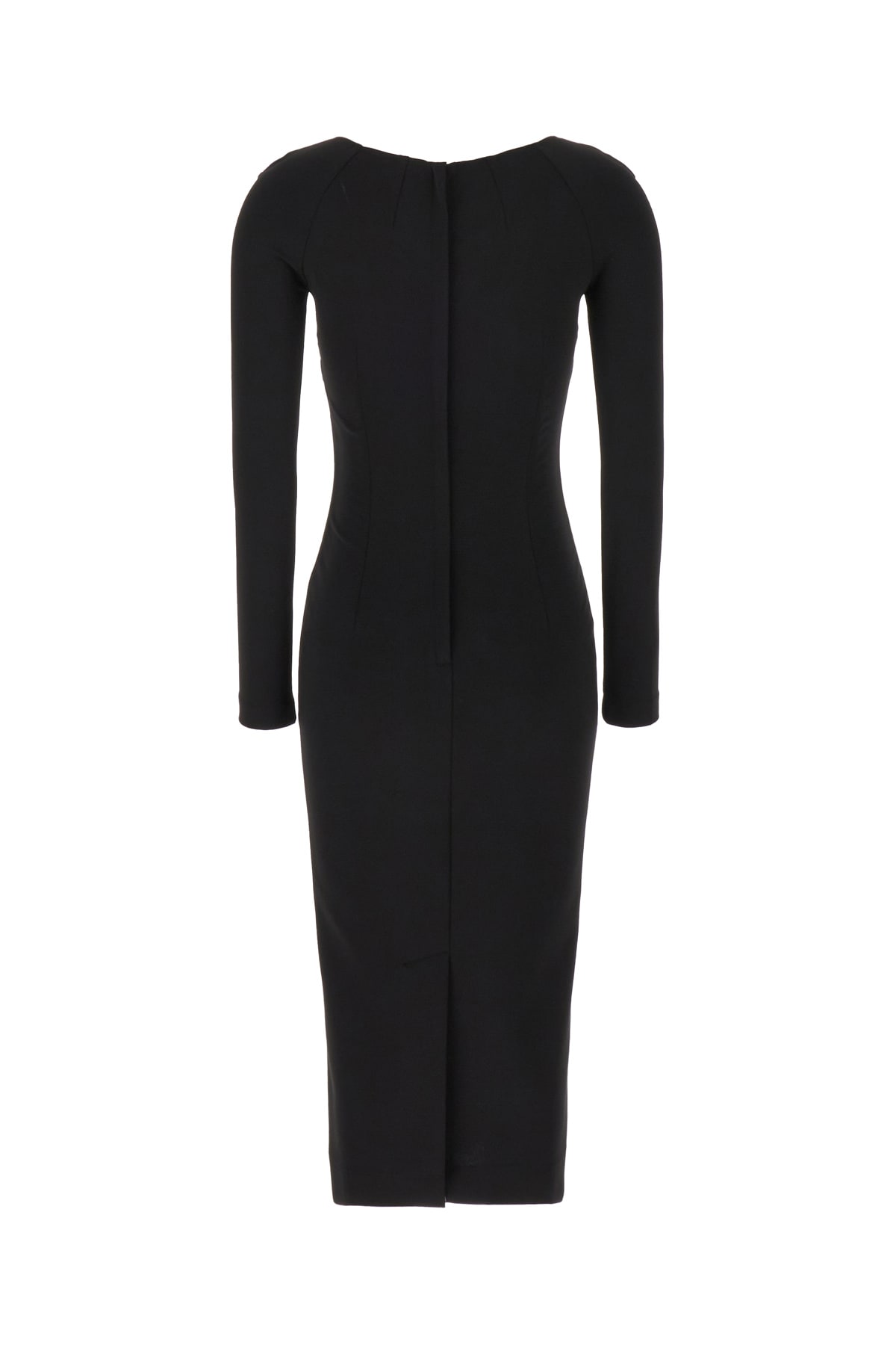 Shop Dolce & Gabbana Black Stretch Viscose Blend Dress In Nero