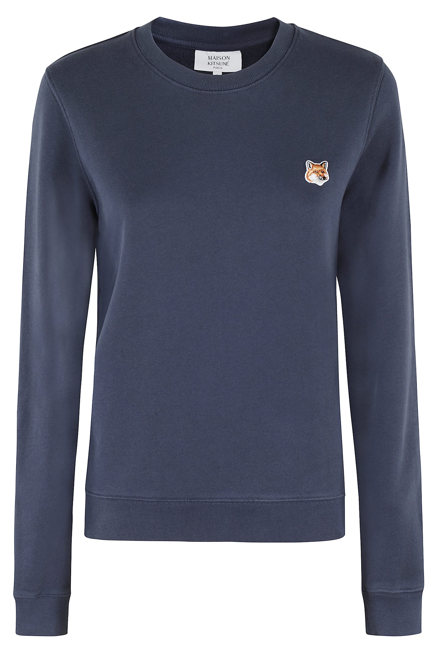 Maison Kitsuné Fox Head Patch Regular Sweatshirt In Blue