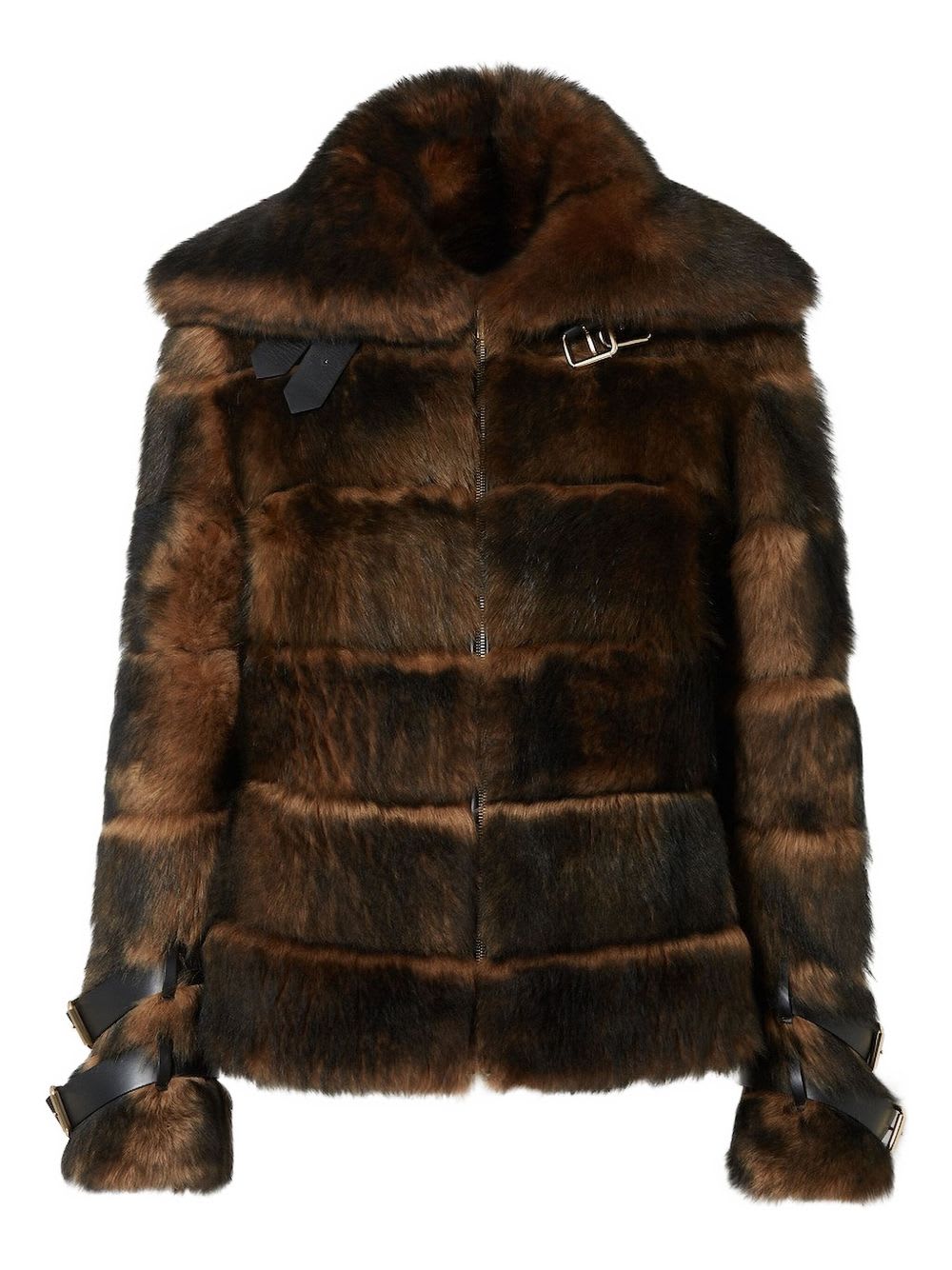 Fendi Fur Blouson Jacket In Brown