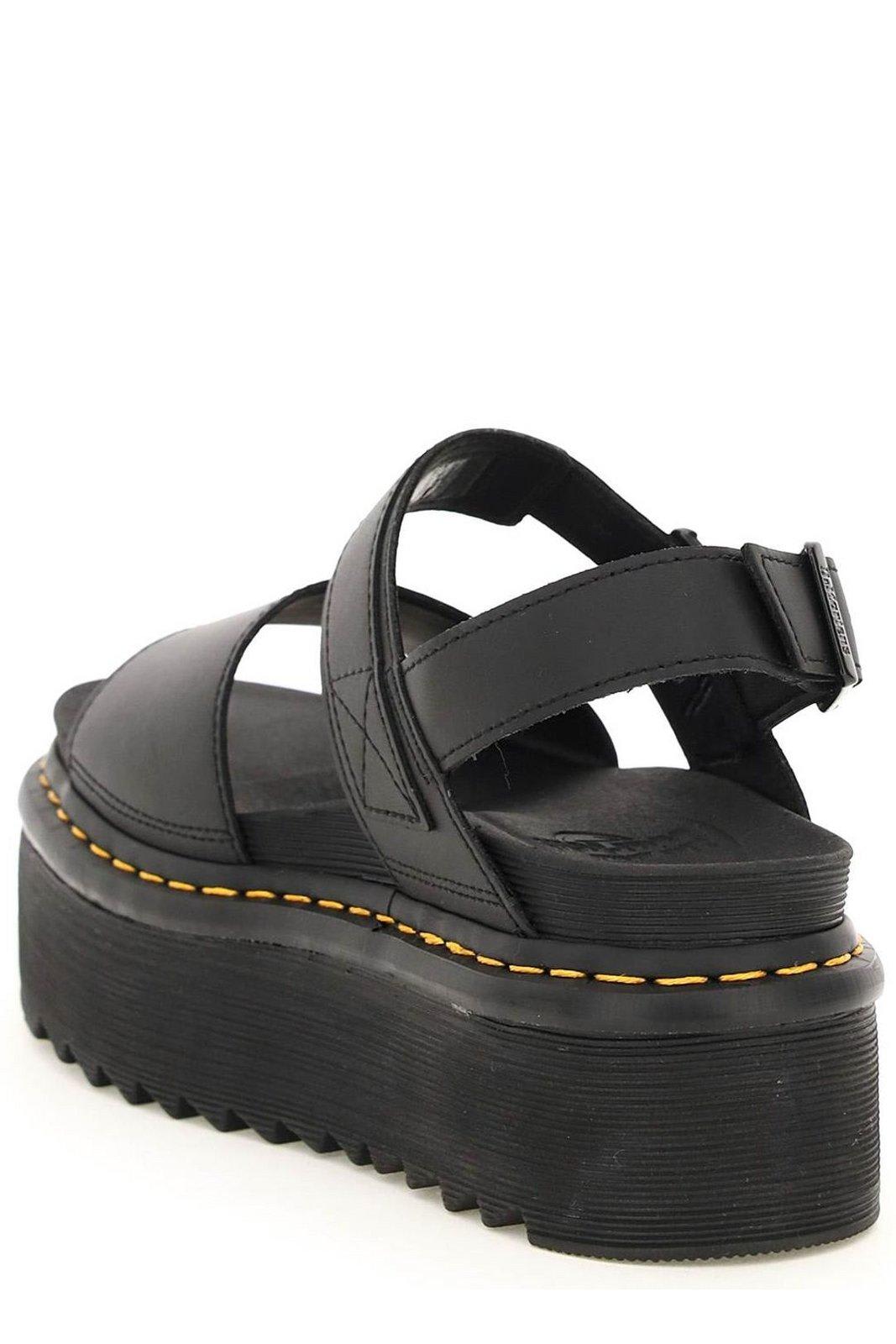 Shop Dr. Martens' Hydro Voss Quad Buckled Sandals In Black