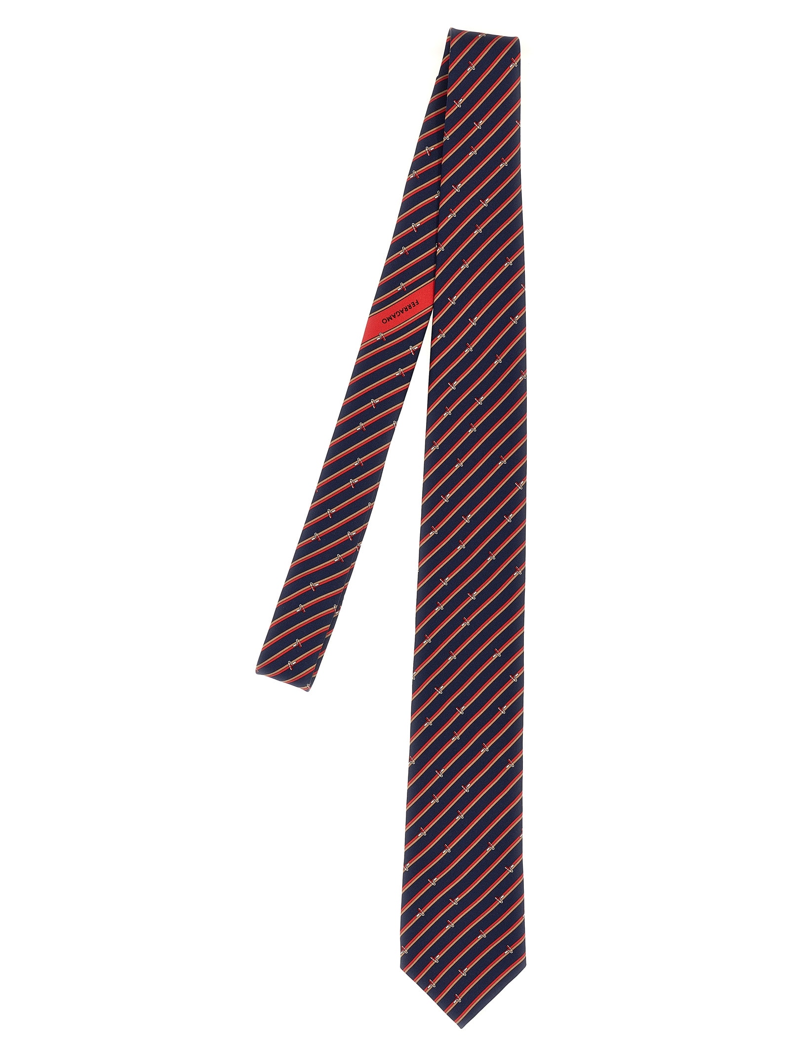 Shop Ferragamo Printed Tie In Multicolor