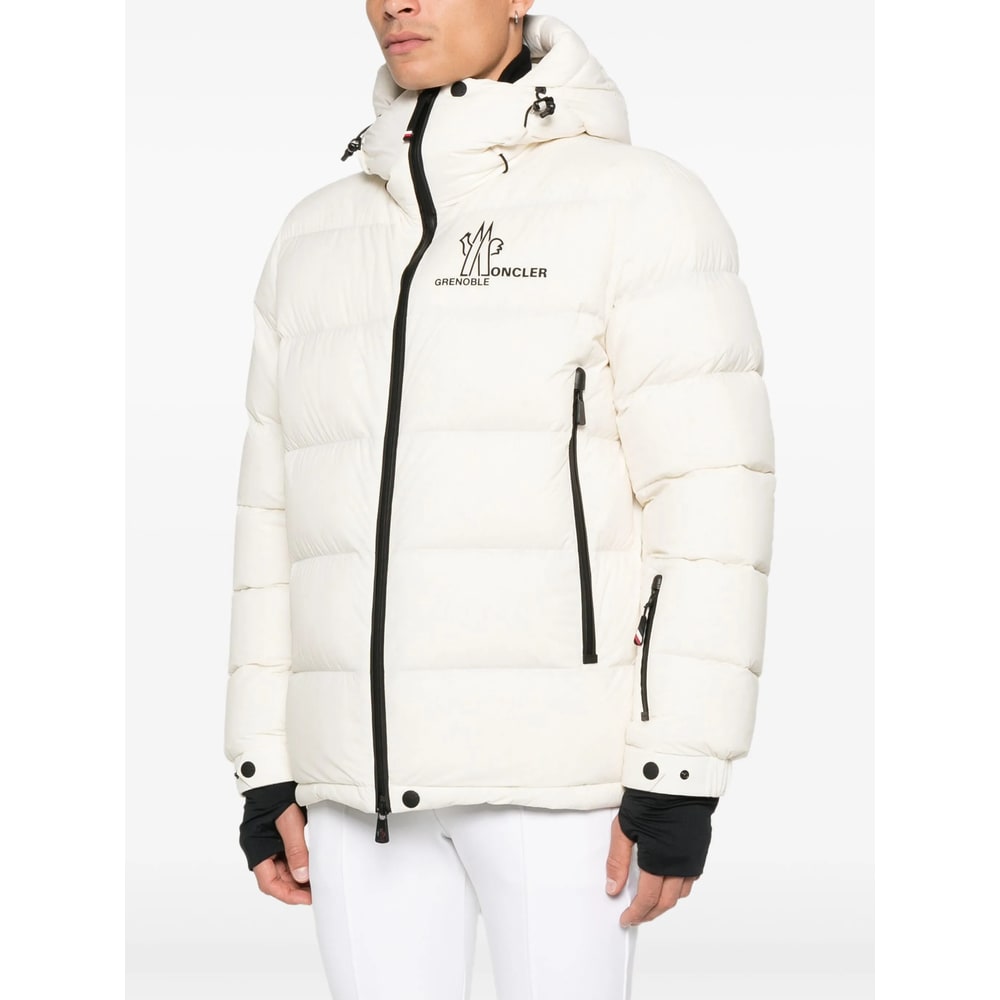 Moncler Grenoble Hooded Zip-fastening Jacket In White