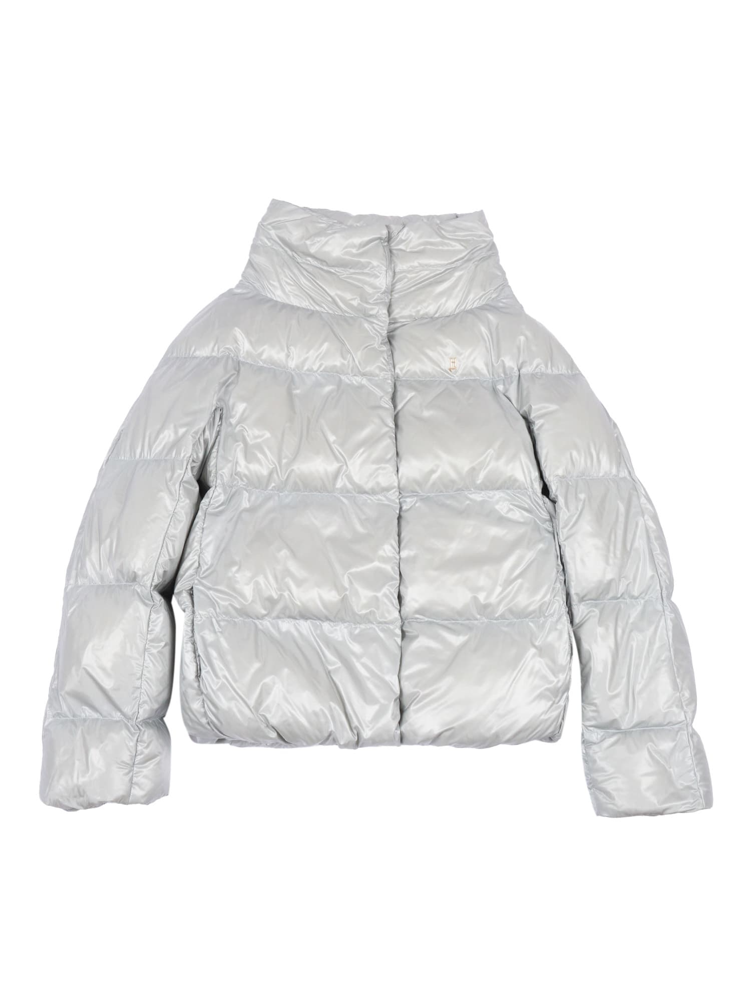 Herno Quilted Down Jacket In Silver