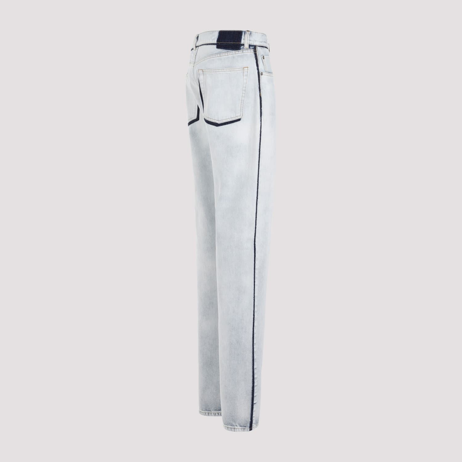 Shop Maison Margiela 5 Pockets Jeans In Icy Slip