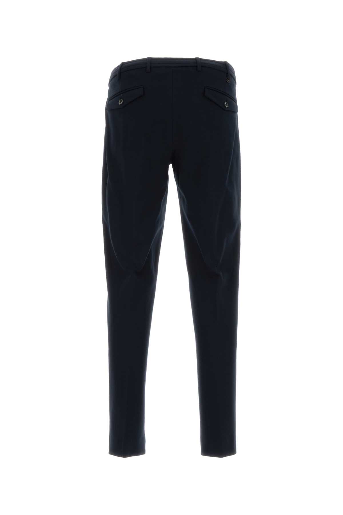 Pt Torino Stretch Viscose Blend Trousers Featuring Pockets In Blue