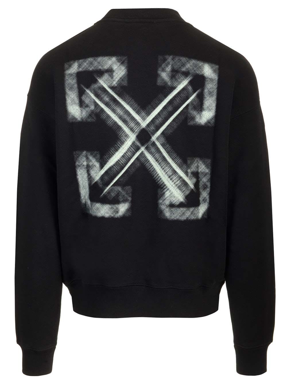 Off-white Dotted Arrow Diagonal Skate Sweatshirt In Multi