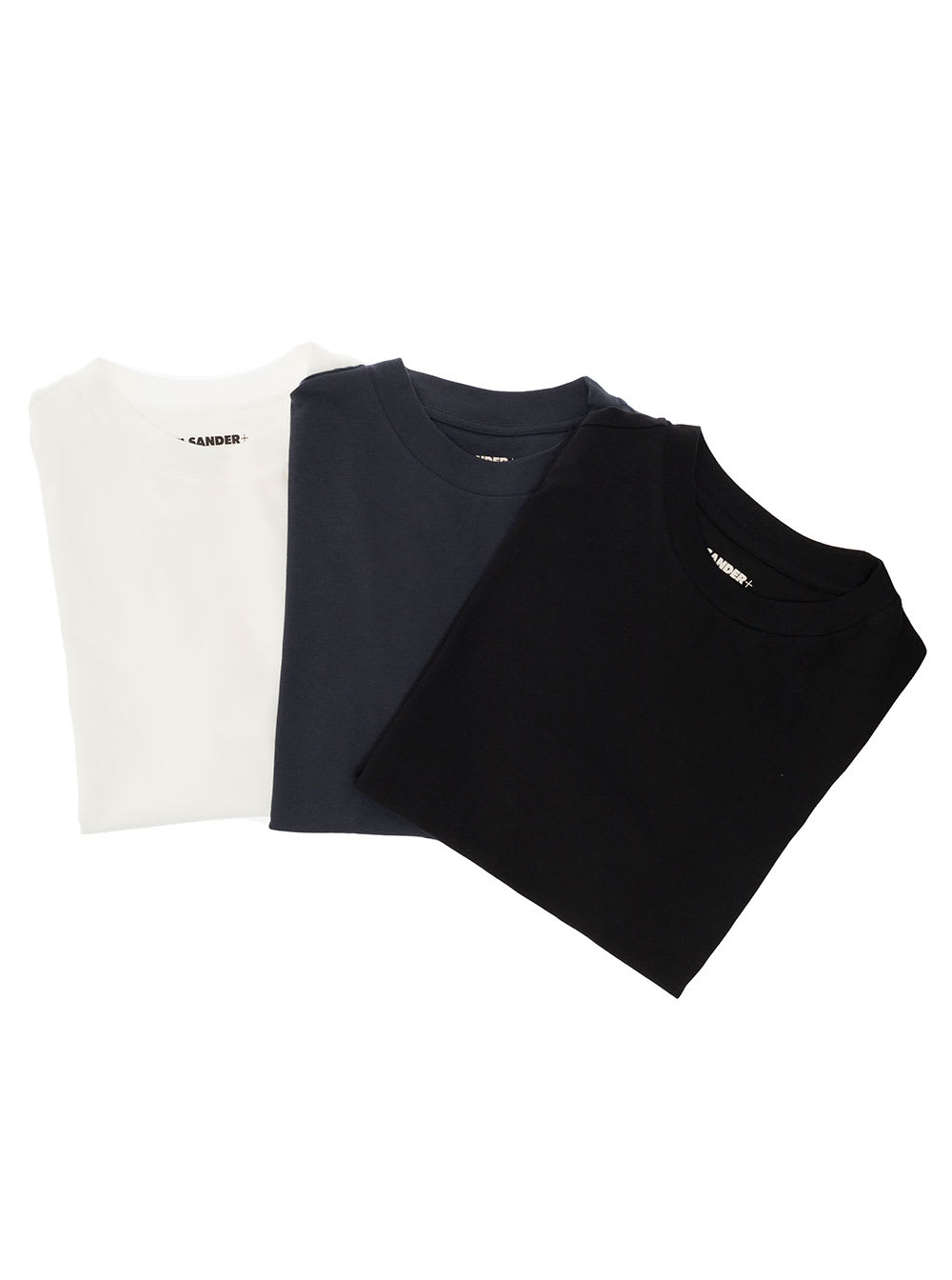 Shop Jil Sander 3 T-shirt Pack With Logo Patch In Cotton Woman In Multicolor