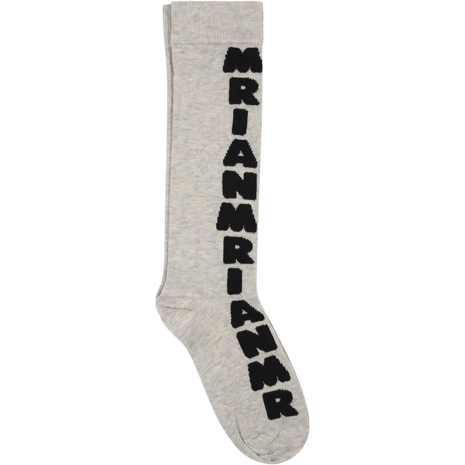 Shop Marni Grey Socks For Girl With Logo