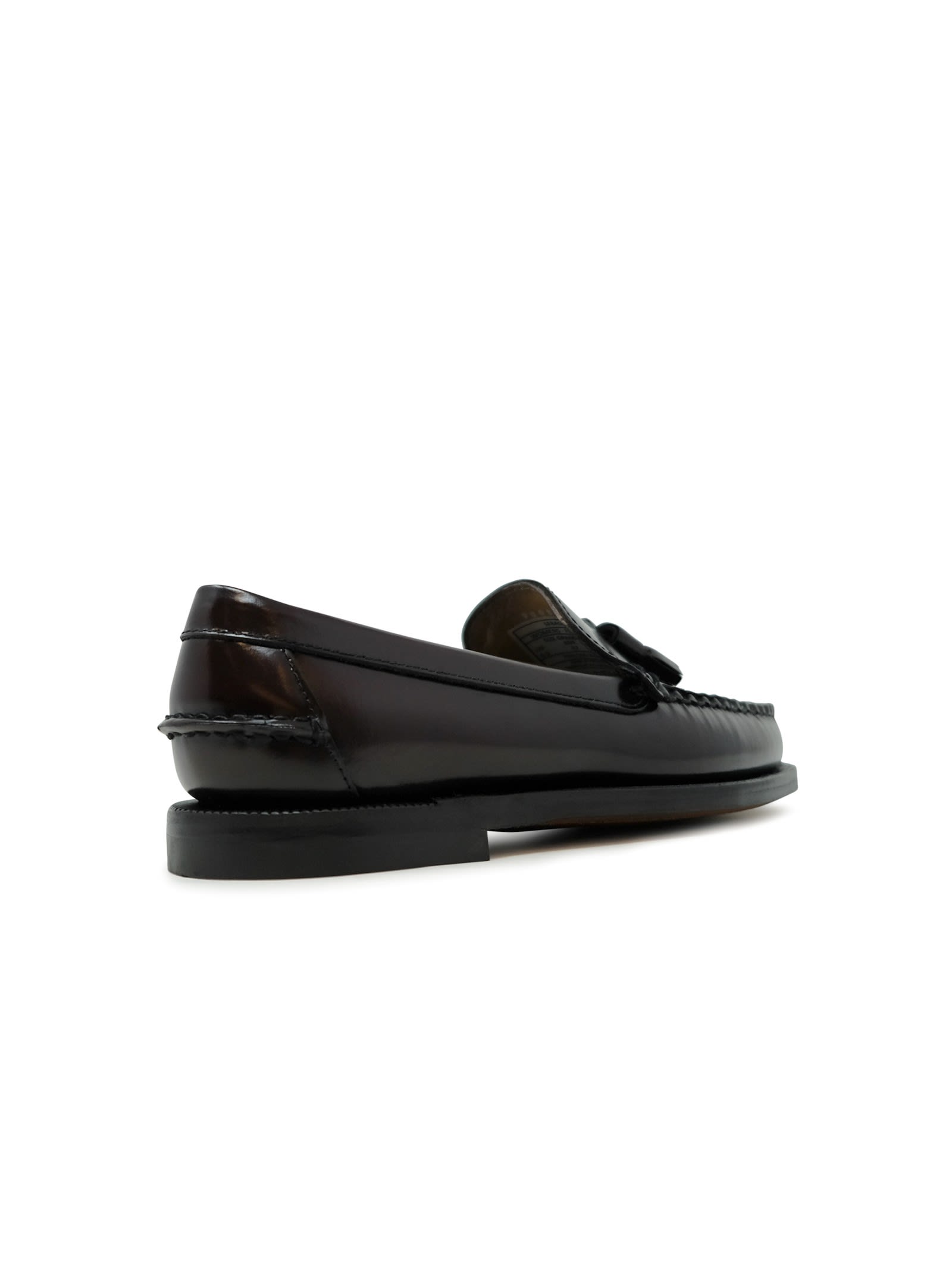 Shop Sebago Will Brown Burgundy Leather Loafers