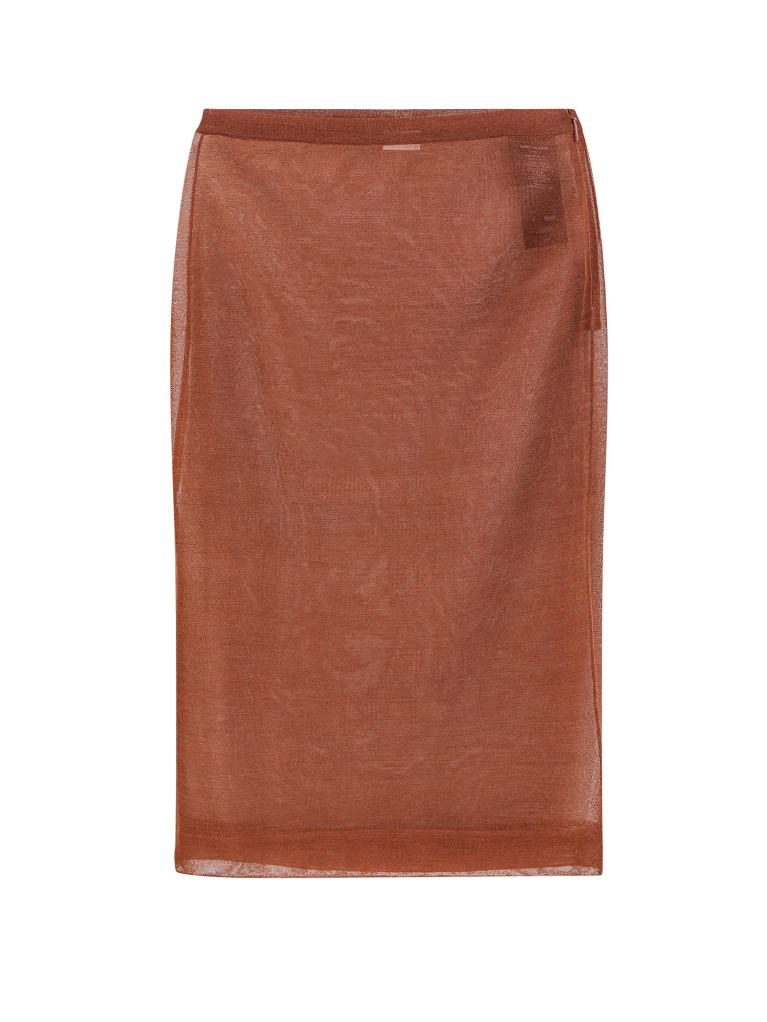 Shop Saint Laurent Skirt In Chocolat