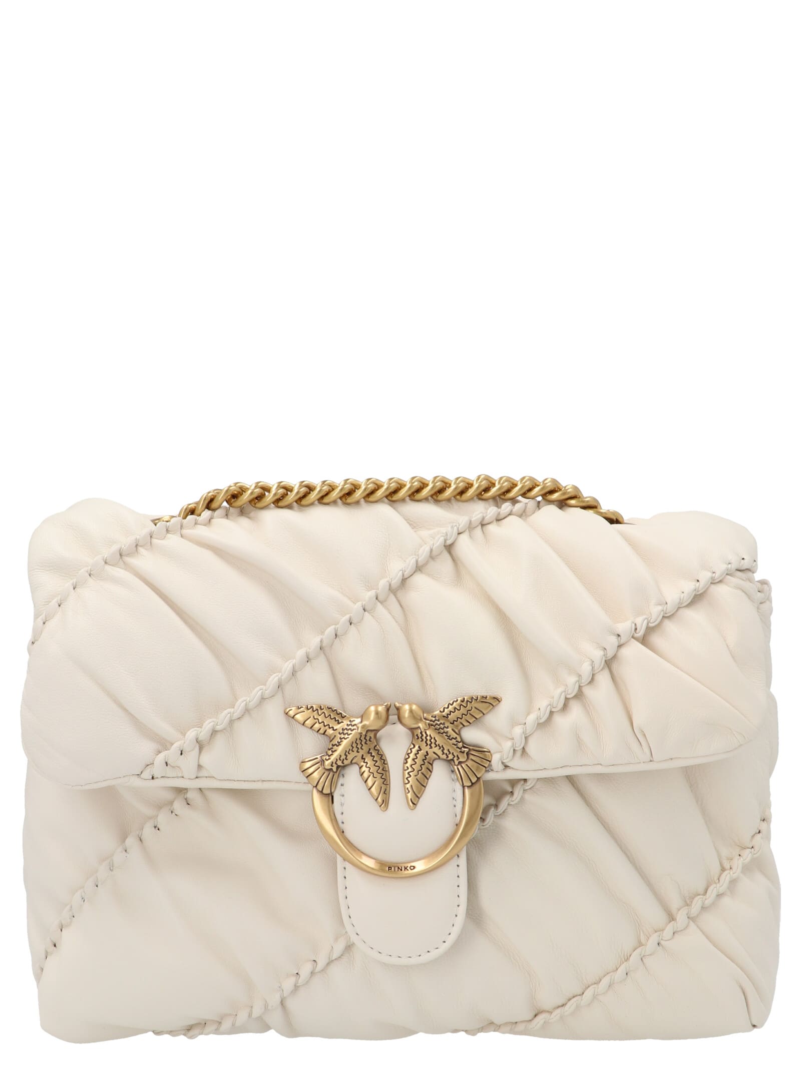 Pinko Love Classic Puff Ruffle Bag In White ModeSens