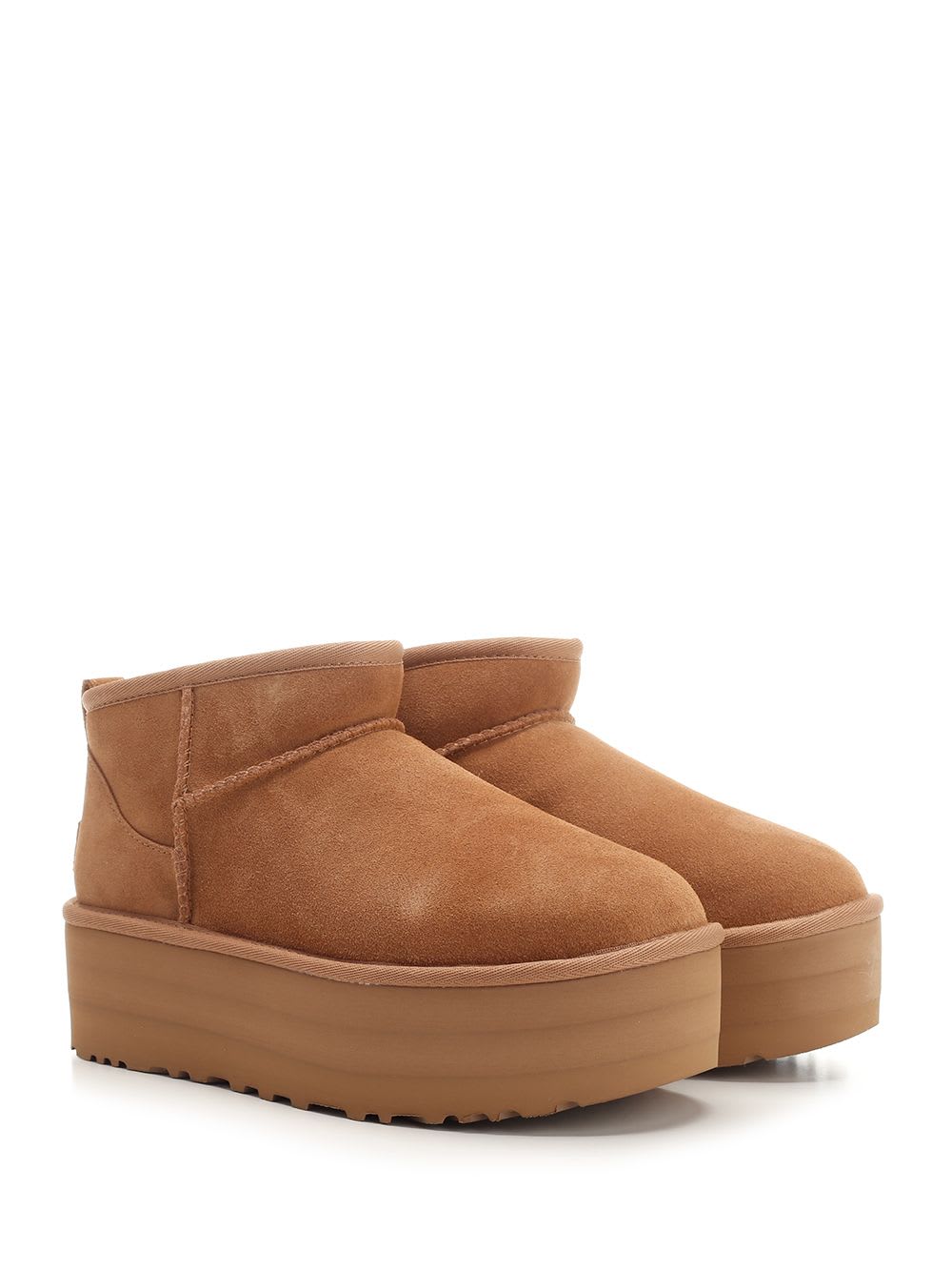 Ugg Classic Ultra Mini 1135092-che Womens 5 Chestnut Suede Platform Boot Gbnc453 In Brown