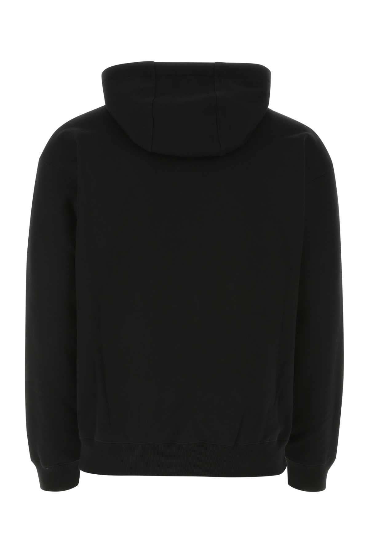 Shop Versace Black Cotton Sweatshirt In 1b000