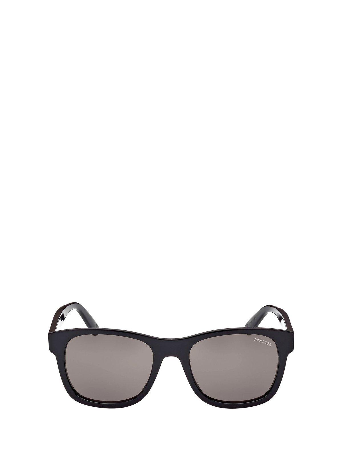 Shop Moncler Square Frame Sunglasses In 01a