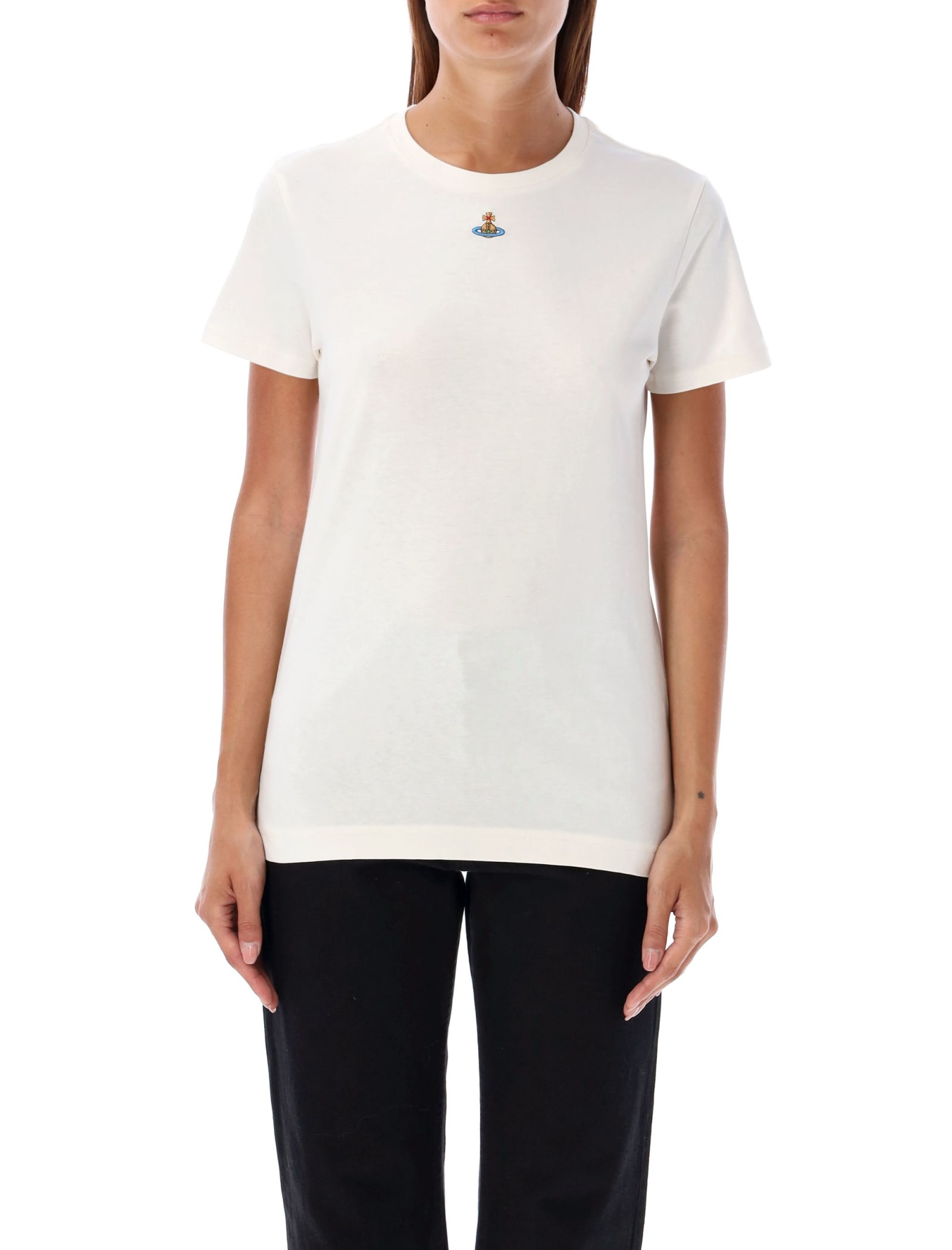 Shop Vivienne Westwood Orb Perù T-shirt In White