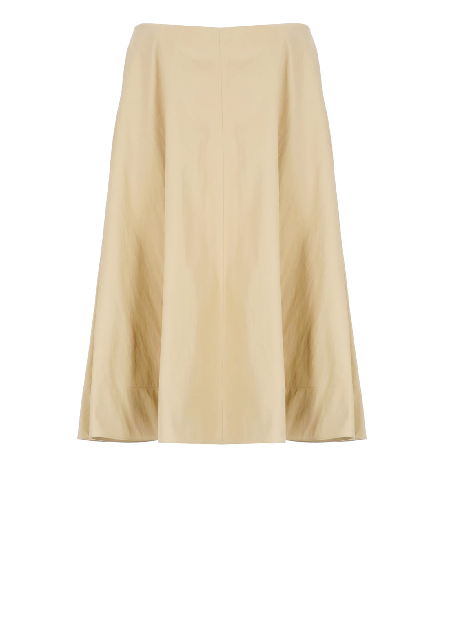 Shop Khaite Renta Skirt In Beige