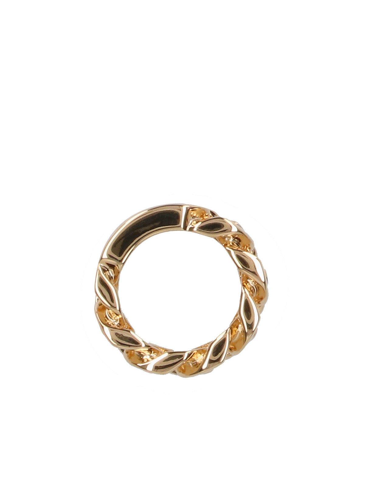 Mm6 Maison Margiela Minimal Chain-link Ring In Gold