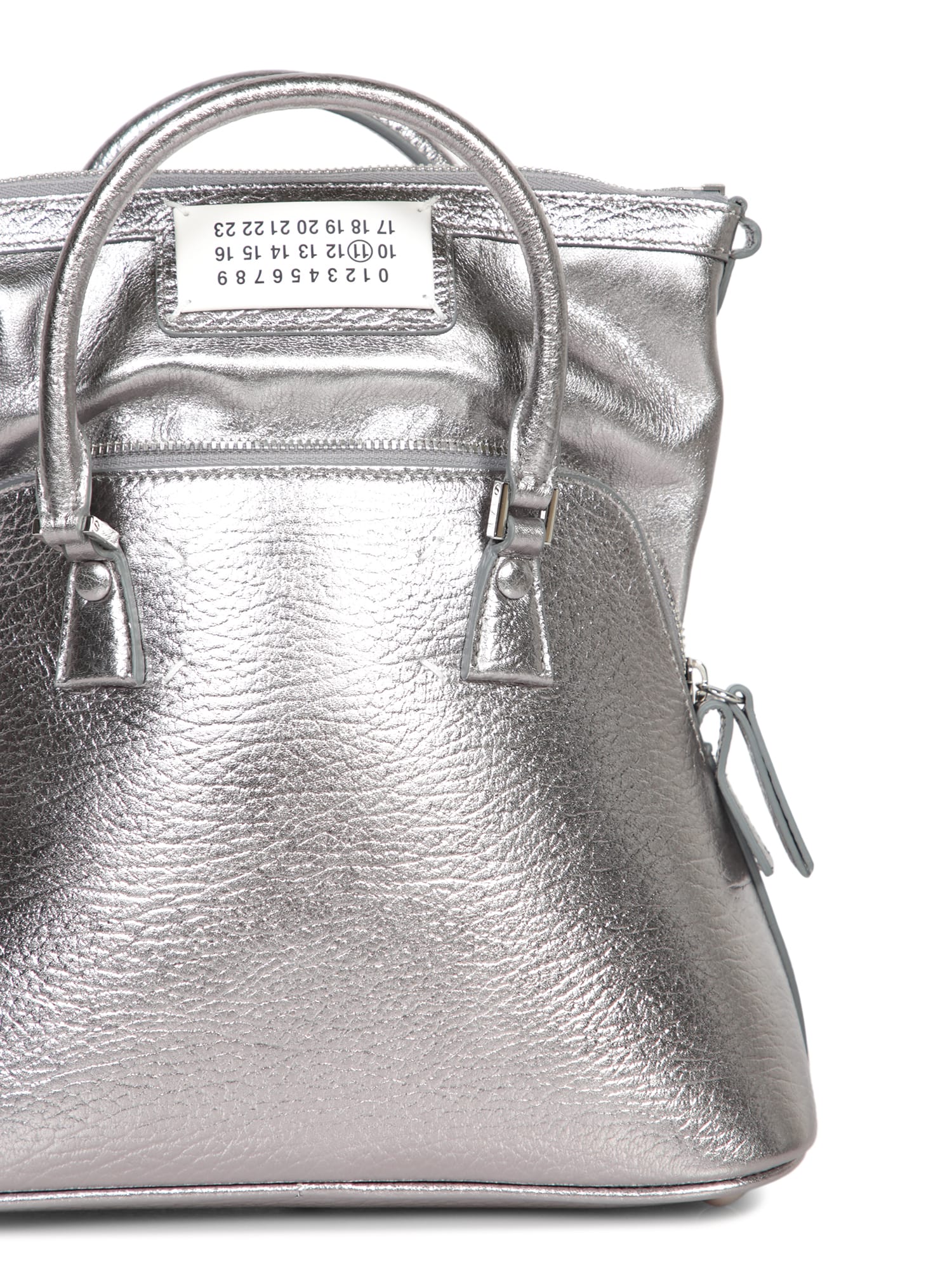 Shop Maison Margiela Silver Mini Classique Bag In Metallic