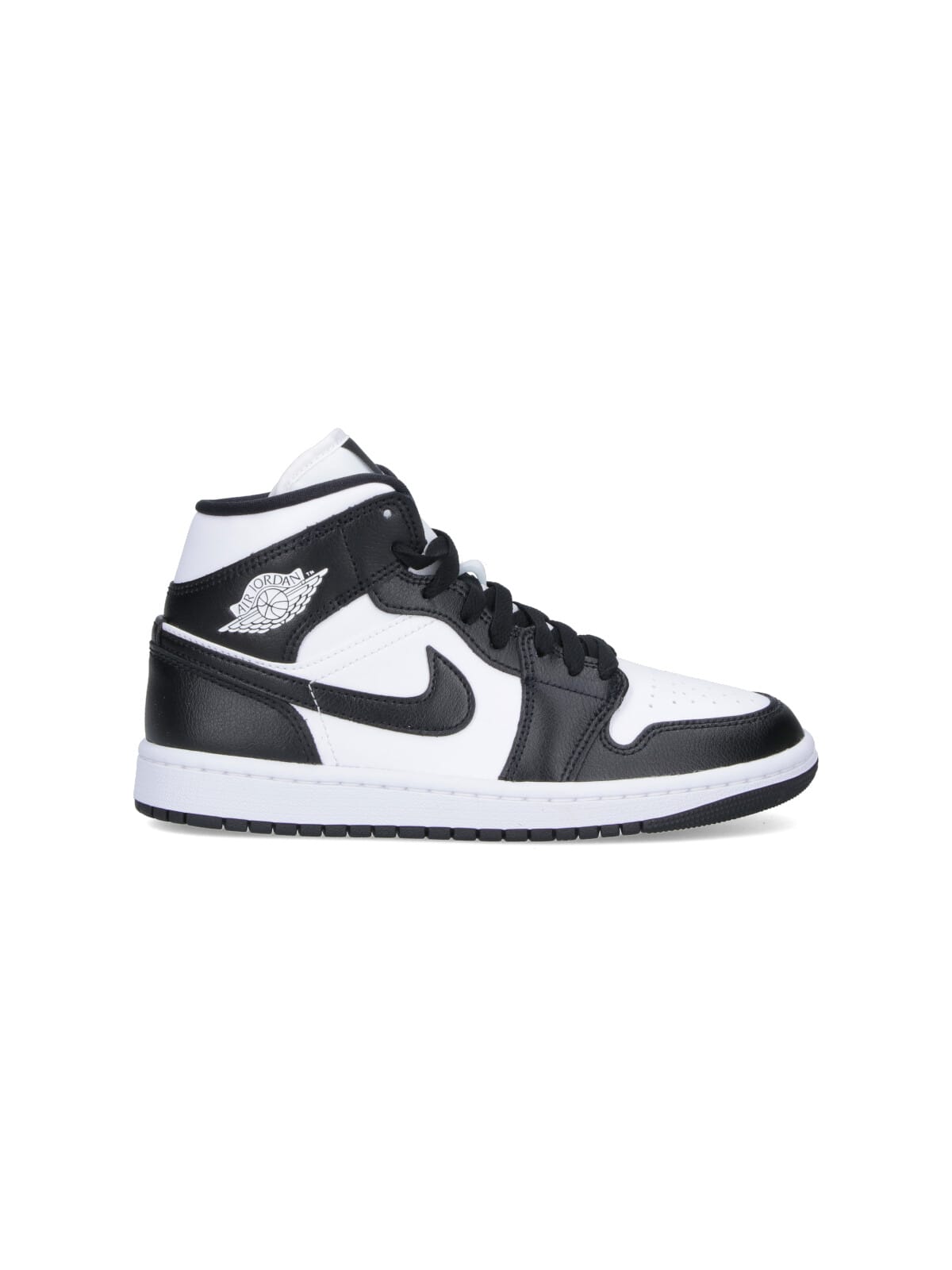 Nike Air Jordan 1 Mid Panda Sneakers In Black