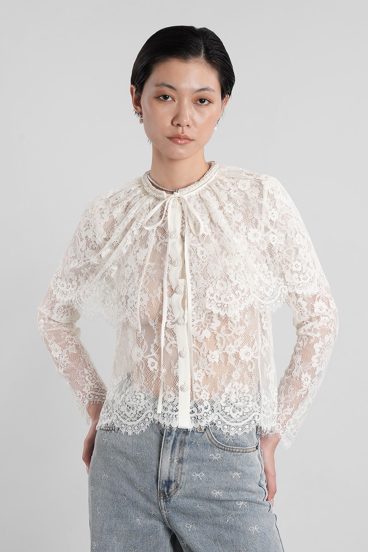 Topwear In White Polyamide