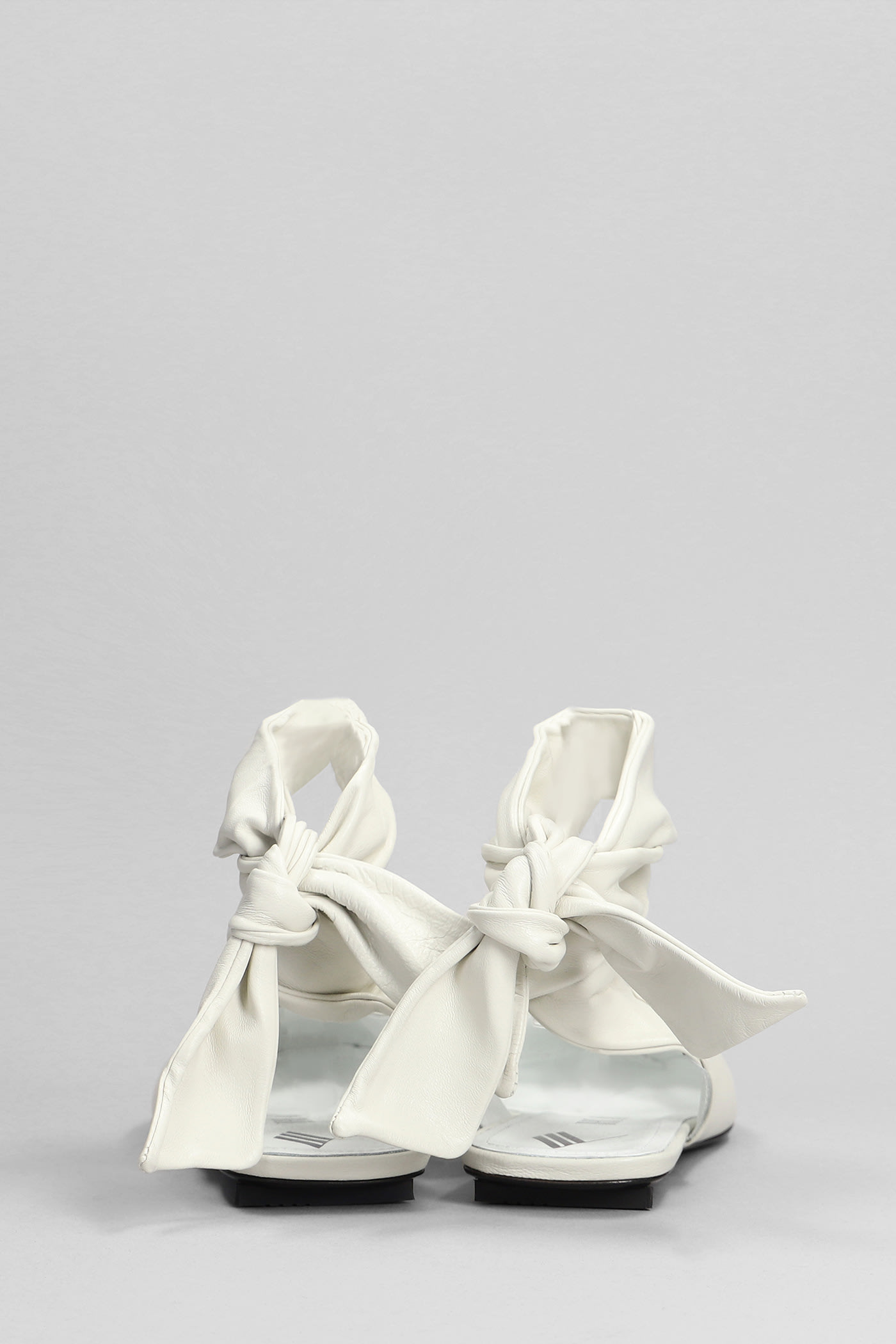 Shop Attico Cloe Ballet Flats In White Leather