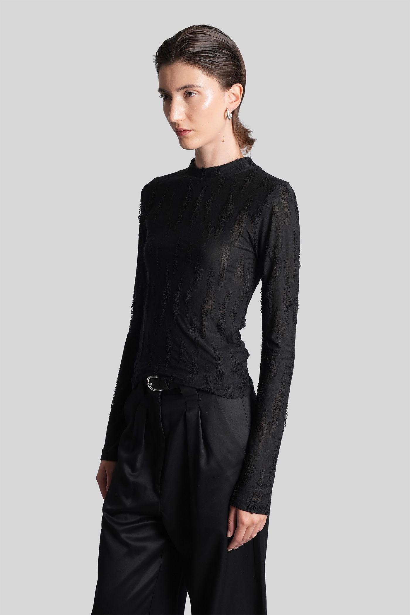 Iro Guilia T-shirt In Black Polyester In Black
