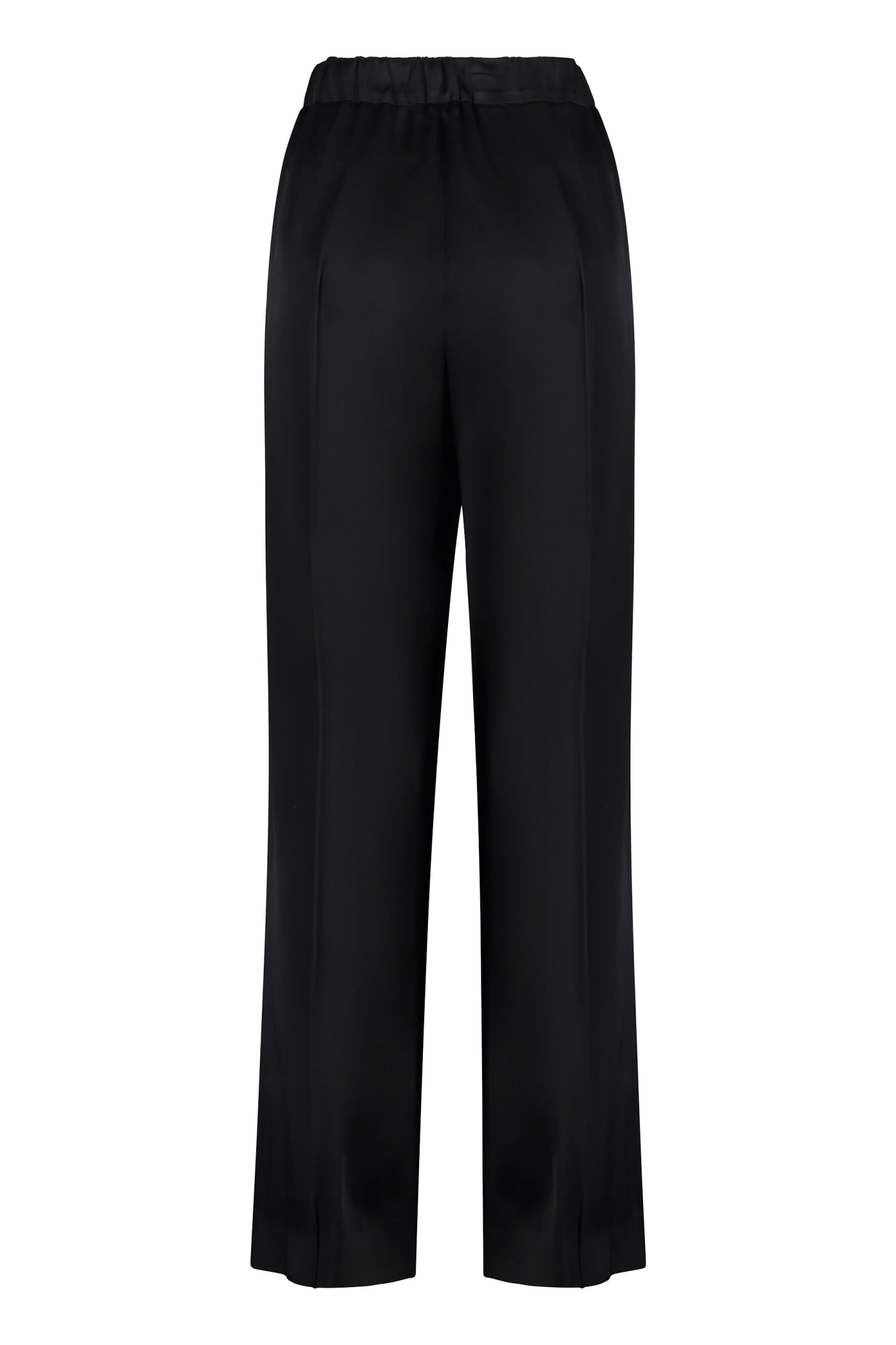 Shop Jil Sander Satin Trousers In Black