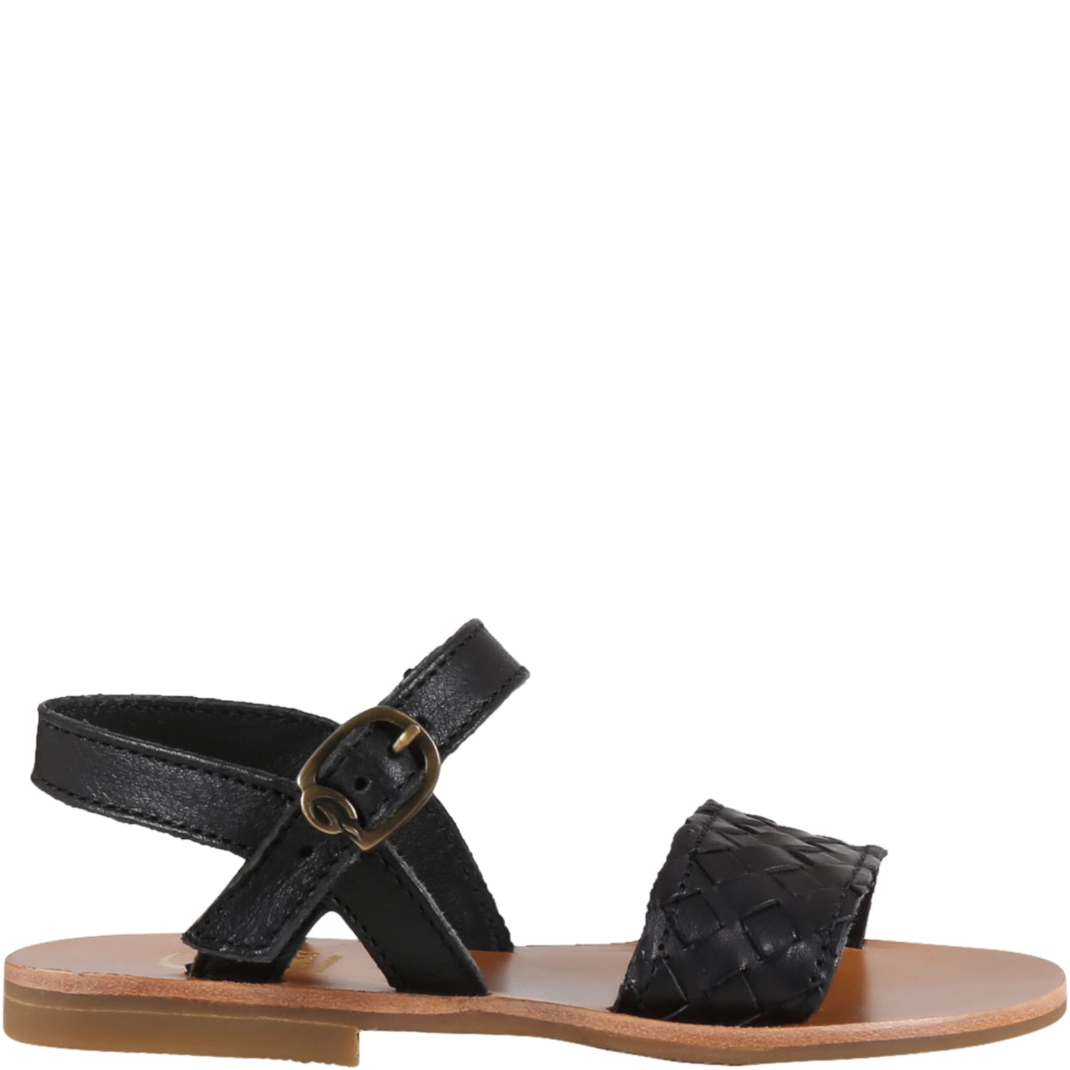Gallucci Black Sandals For Girl