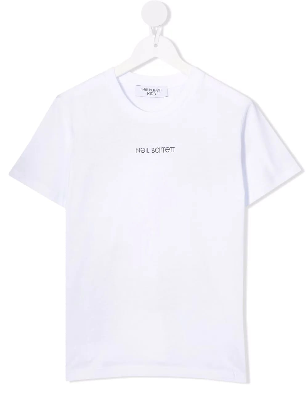 Neil Barrett Kids White T-shirt With Front Logo And Back Graphic Print