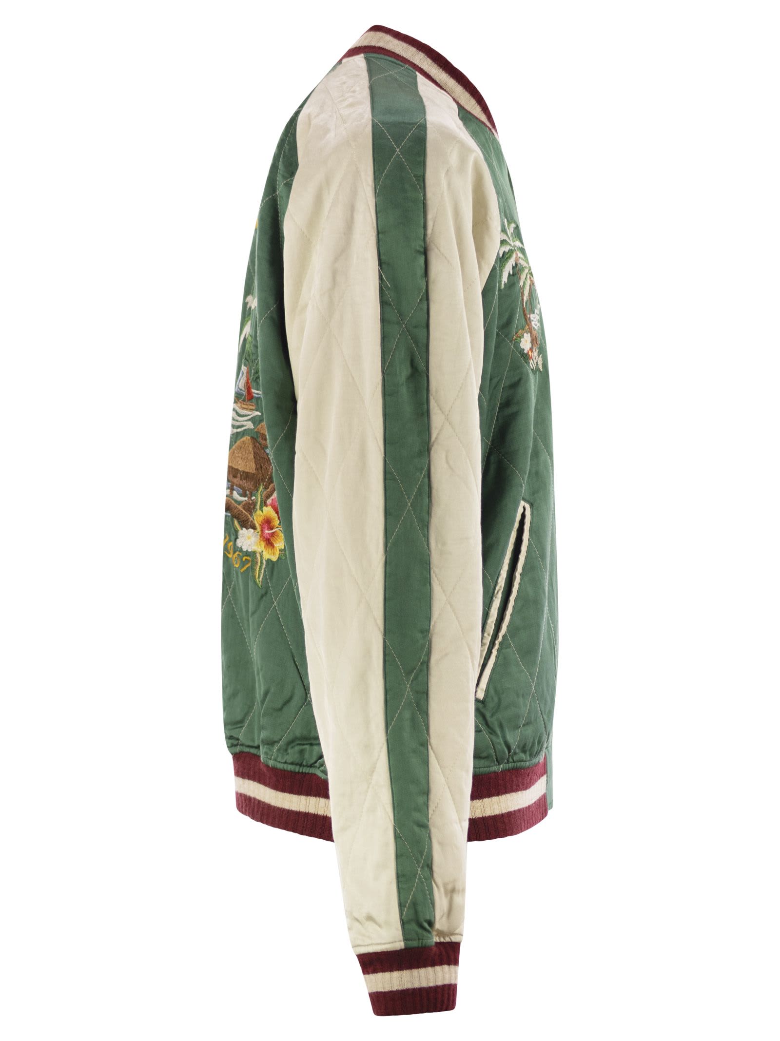 Polo Ralph Lauren Embroidered Quilted Bomber Jacket