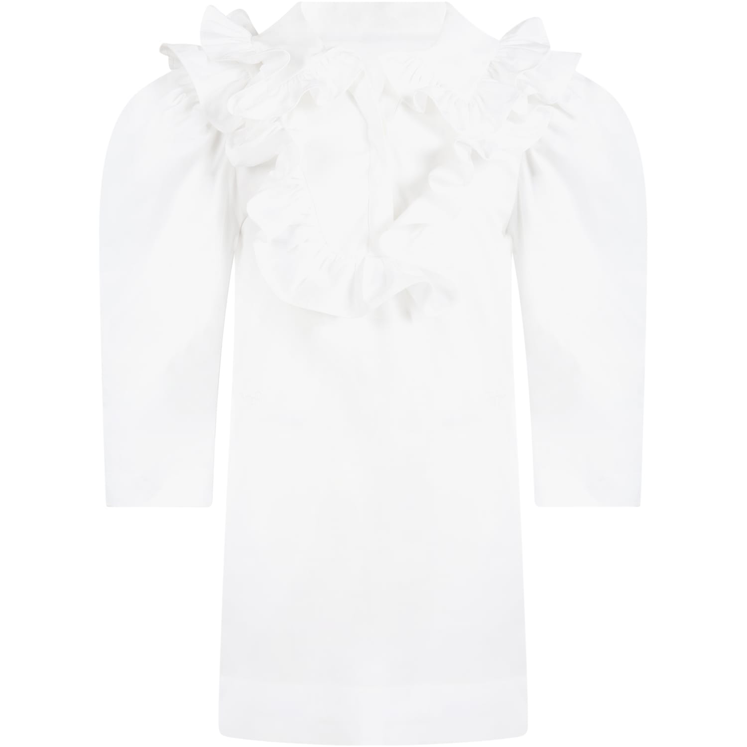 Photo of  Philosophy di Lorenzo Serafini White Blouse For Girl With Logo- shop Philosophy di Lorenzo Serafini Dresses online sales