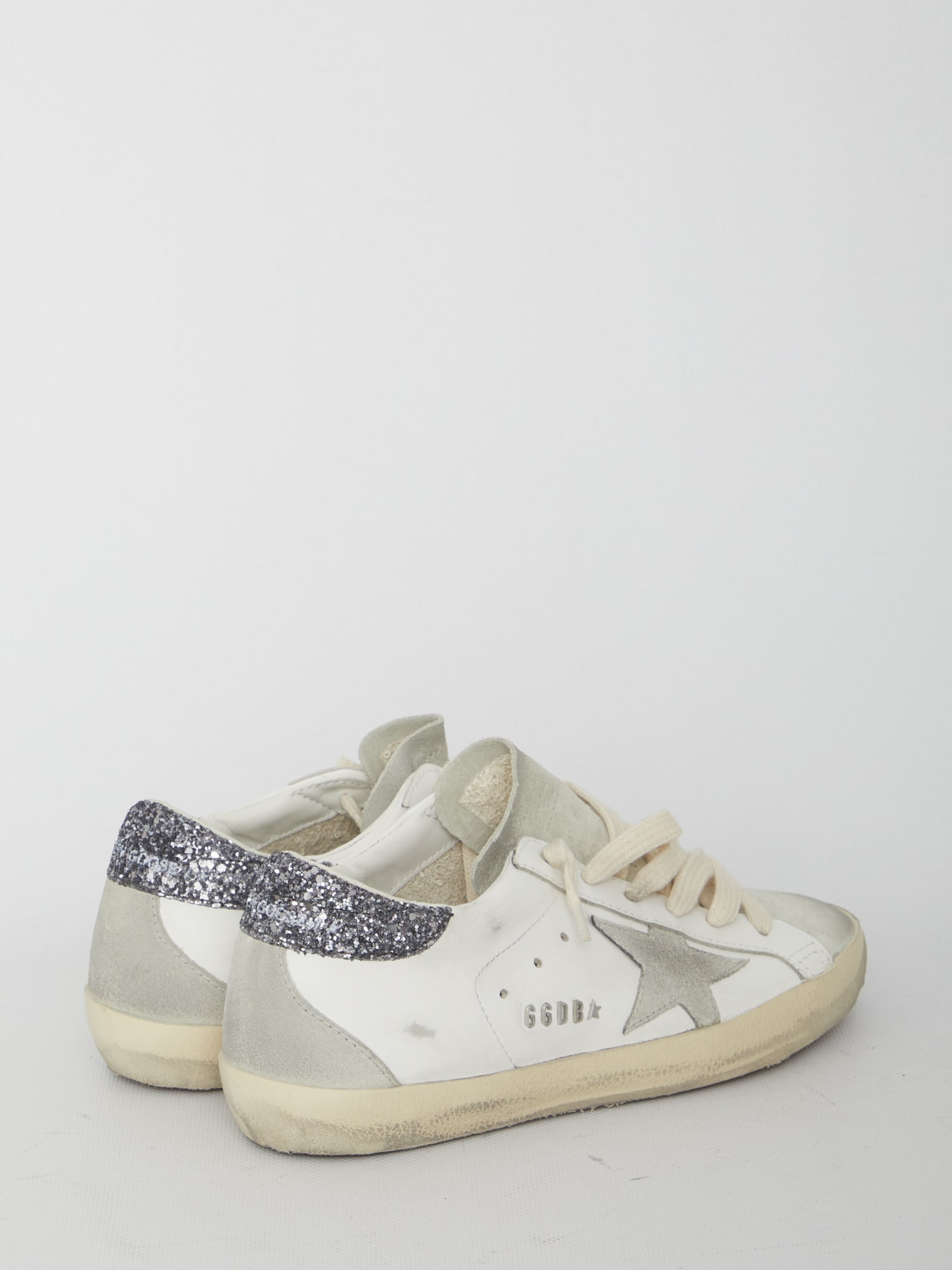 Shop Golden Goose Super-star Sneakers In White Ice Grey