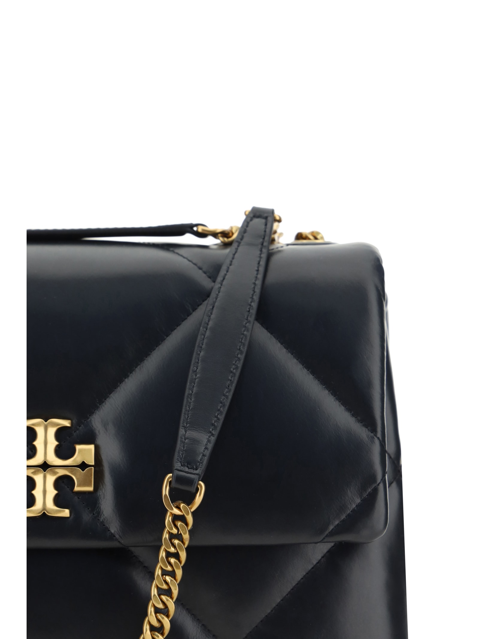 Tory Burch Shoulder Convertible Kira Shoulder Bag With Diamante Trapuntatura In Black