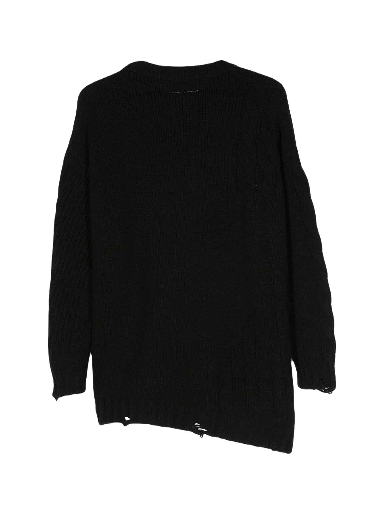 Shop Mm6 Maison Margiela Black Sweater Unisex In Nero