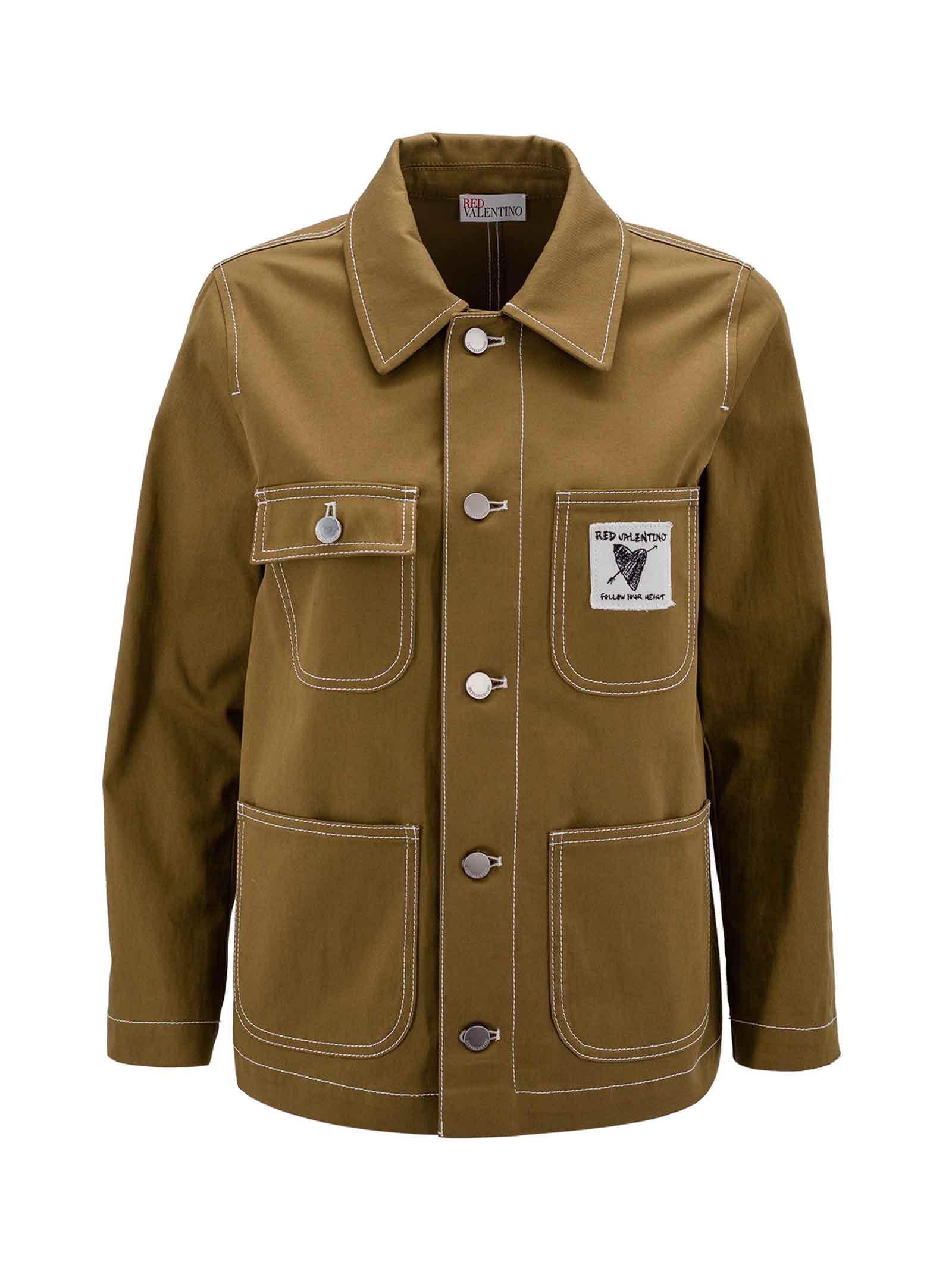 Photo of  RED Valentino Gabardine Stretch Jacket- shop RED Valentino jackets online sales