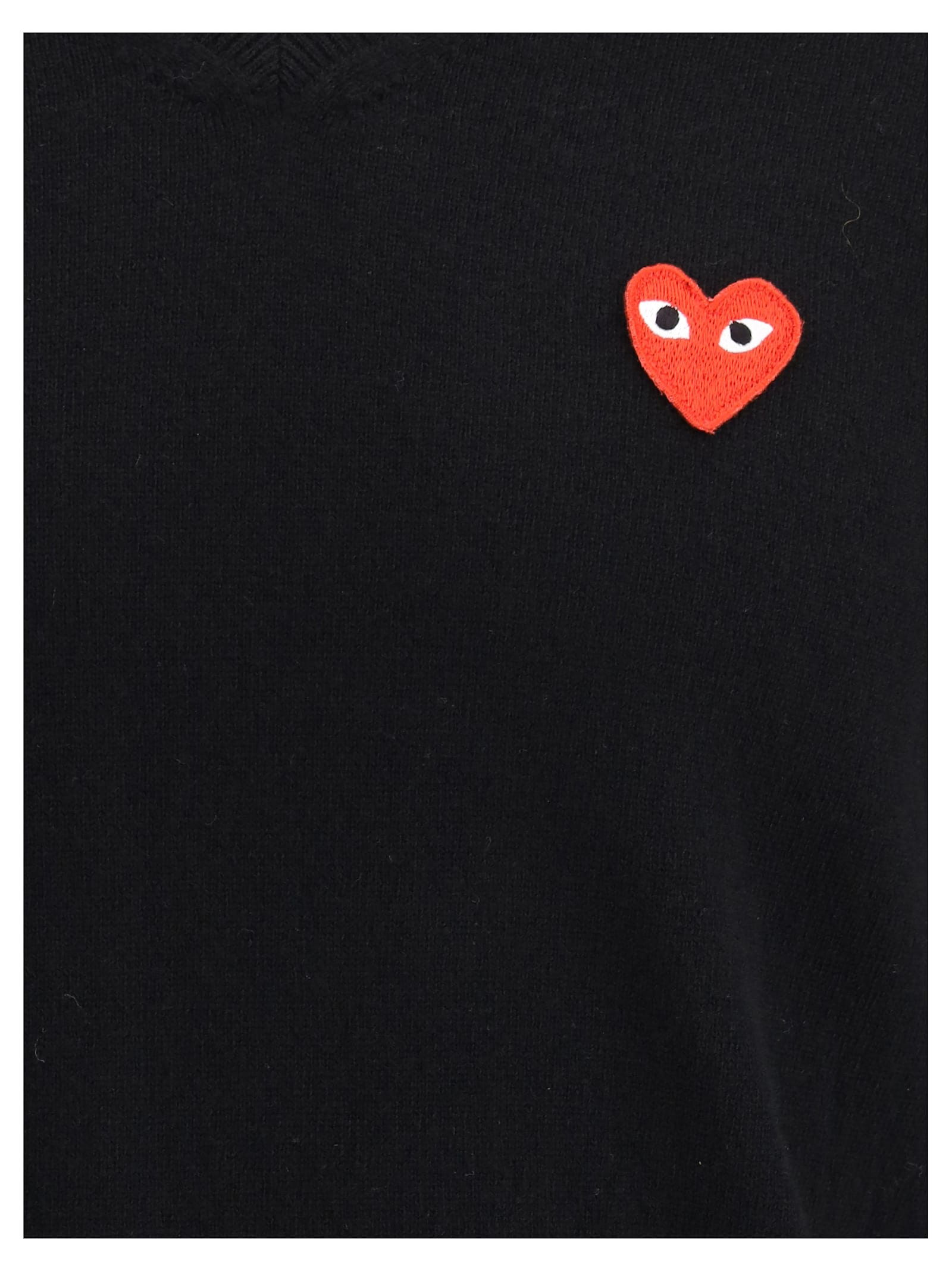 COMME DES GARÇONS PLAY LOGOED SWEATER